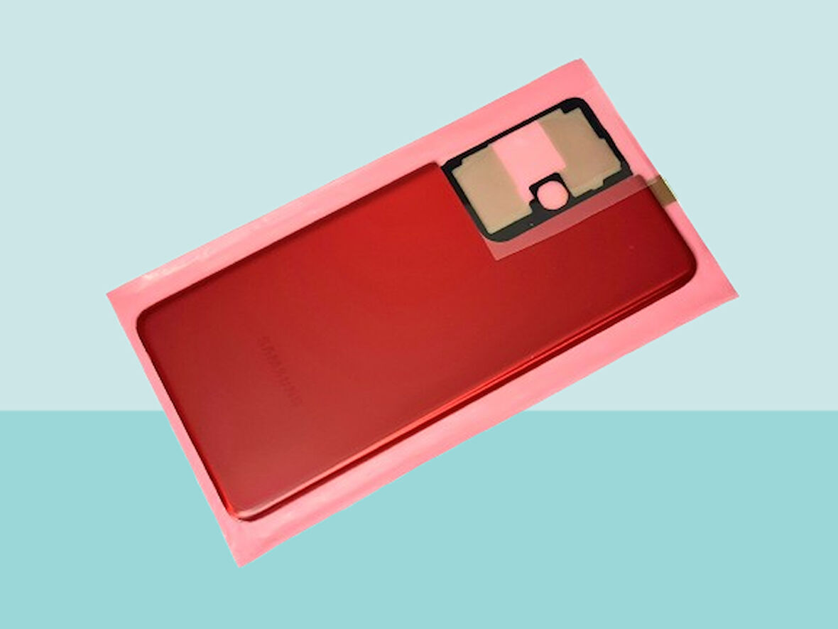 Tkgz - Samsung Galaxy S21 UTRA Arka Kapak Batarya Kapağı -  KIRMIZI