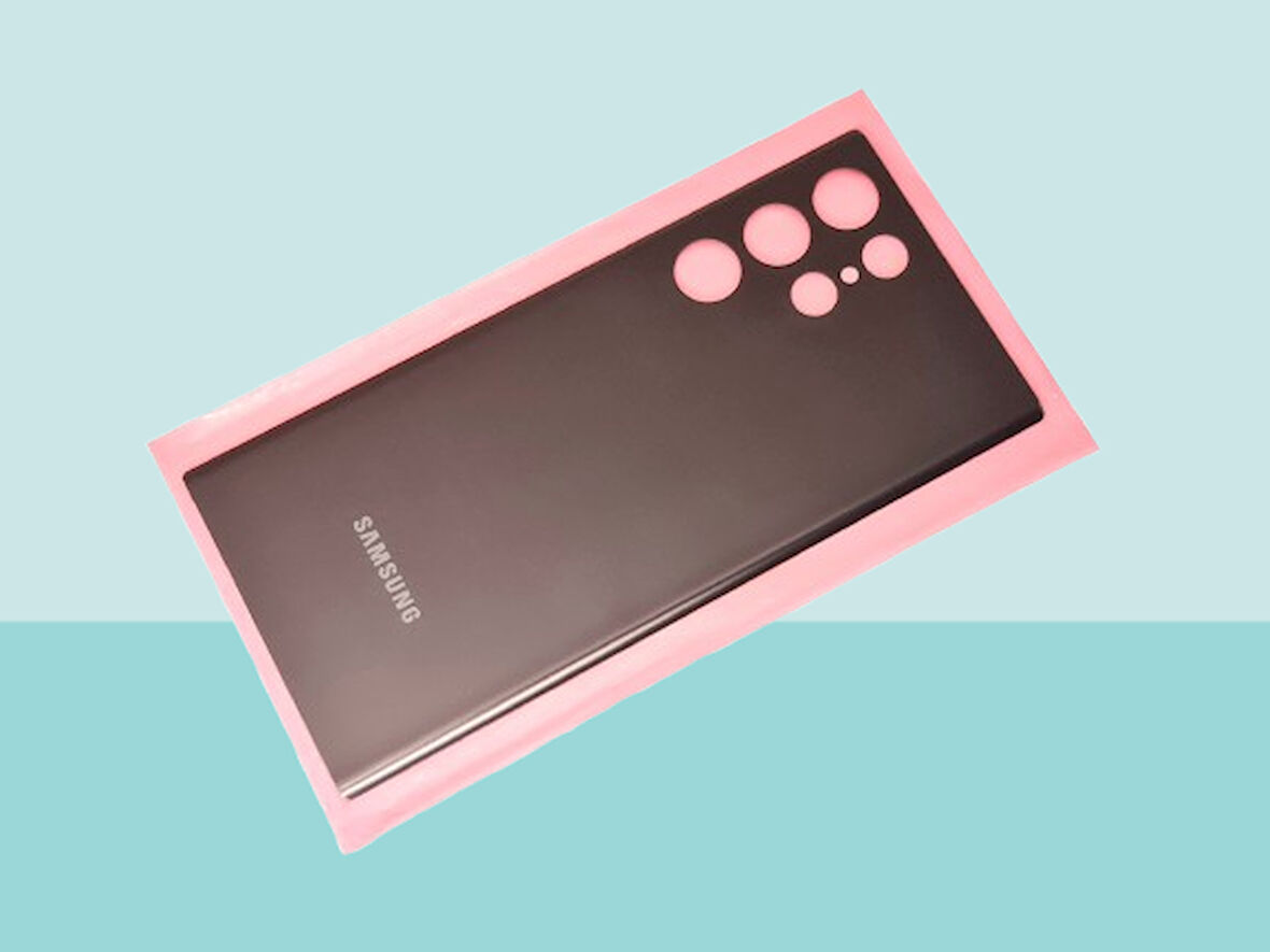 Tkgz - Samsung Galaxy S22 ULTA Arka Kapak Batarya Kapağı - KAHVER RENGİ