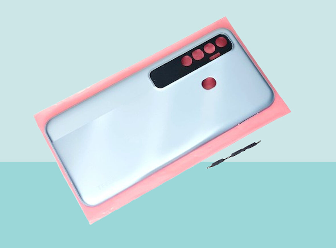 Tkgz - Tecno Spark 7 Pro (KF8) FULL KASA Arka Kapak Batarya Kapağı - MAVİ