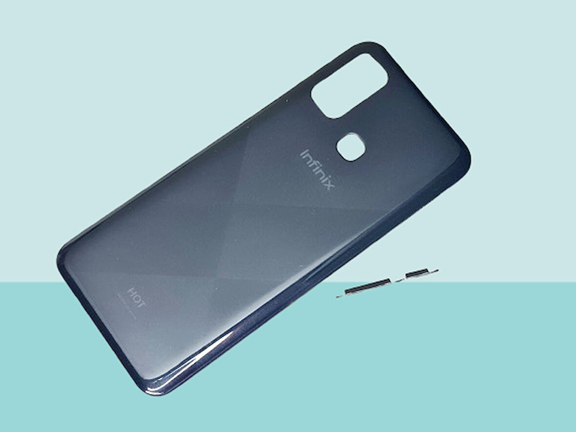 Tkgz - Infinix HOT 9 PLAY FULL KASA Arka Kapak Batarya Kapağı - SİYAH