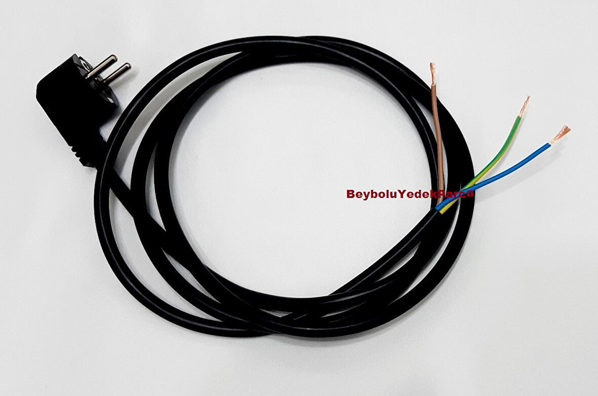 Davul Fırın Elektrik Giriş Kablosu 3x1,5 TTR Bakır Kablo 2 Metre