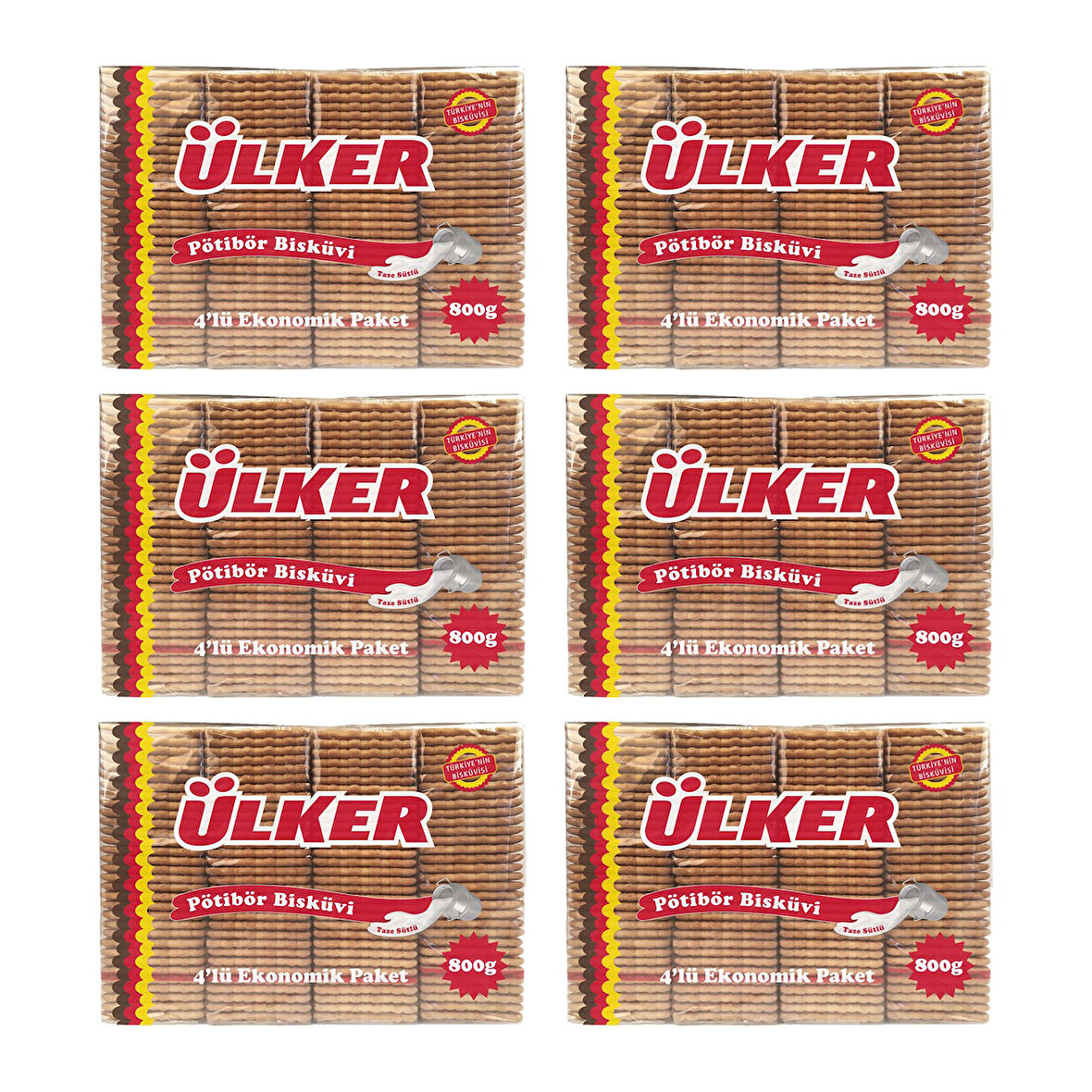 Ülker Pötibör Bisküvi 800 Gr x 6 Adet