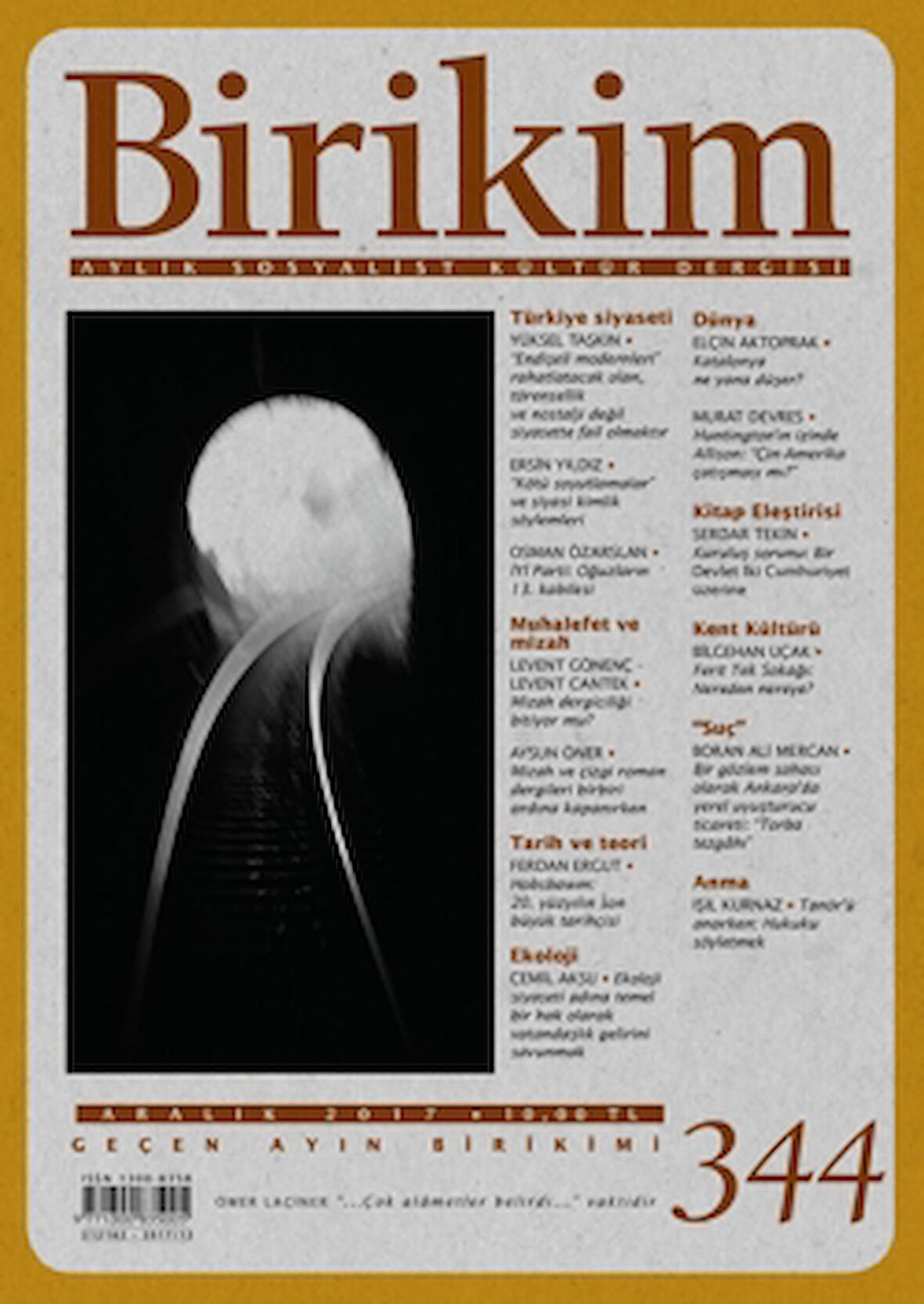 Birikim Aylık Sosyalist Kültür Dergisi Sayı: 344 Aralık 2017