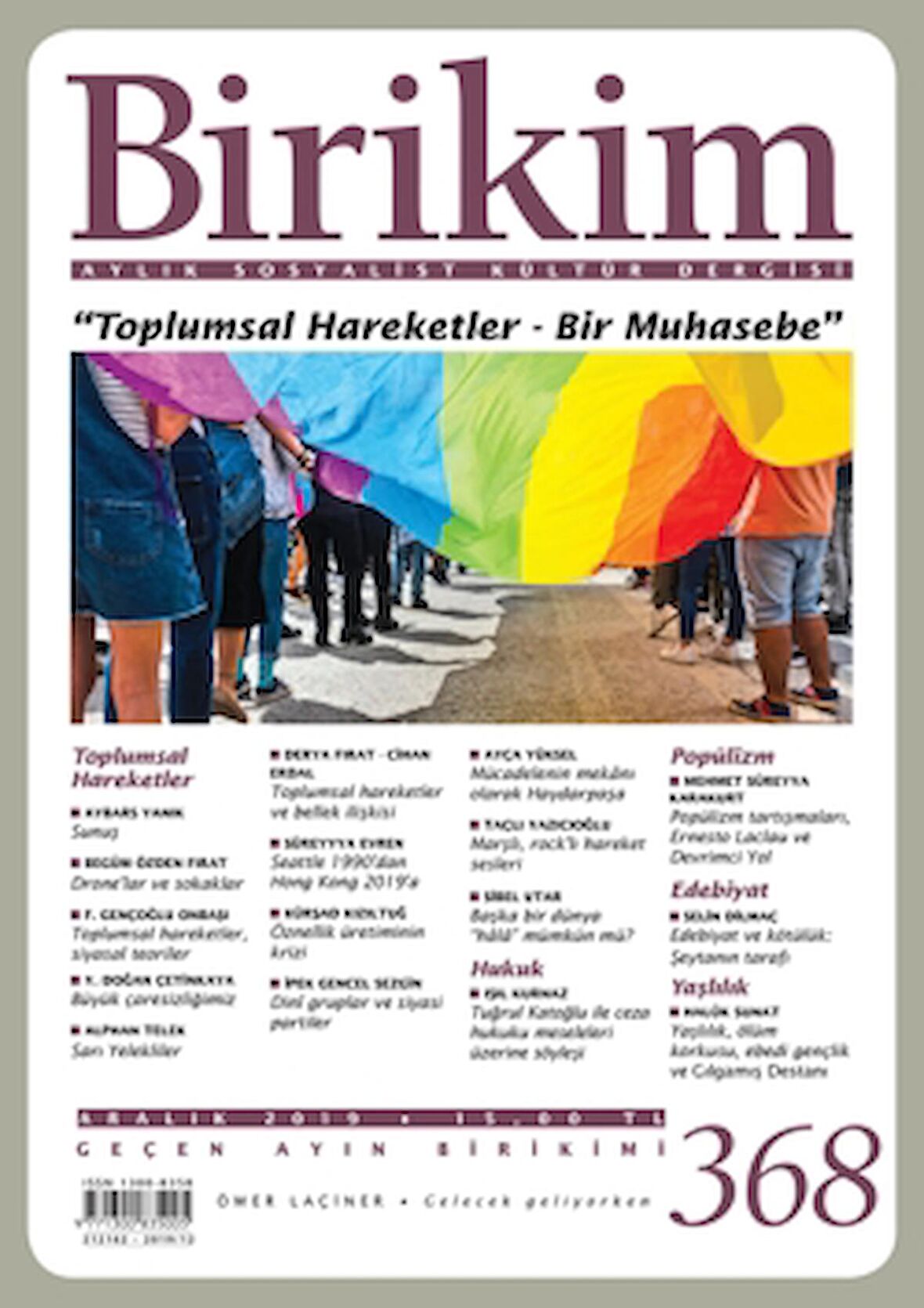 Birikim Aylık Sosyalist Kültür Dergisi Sayı: 368 Aralık 2019