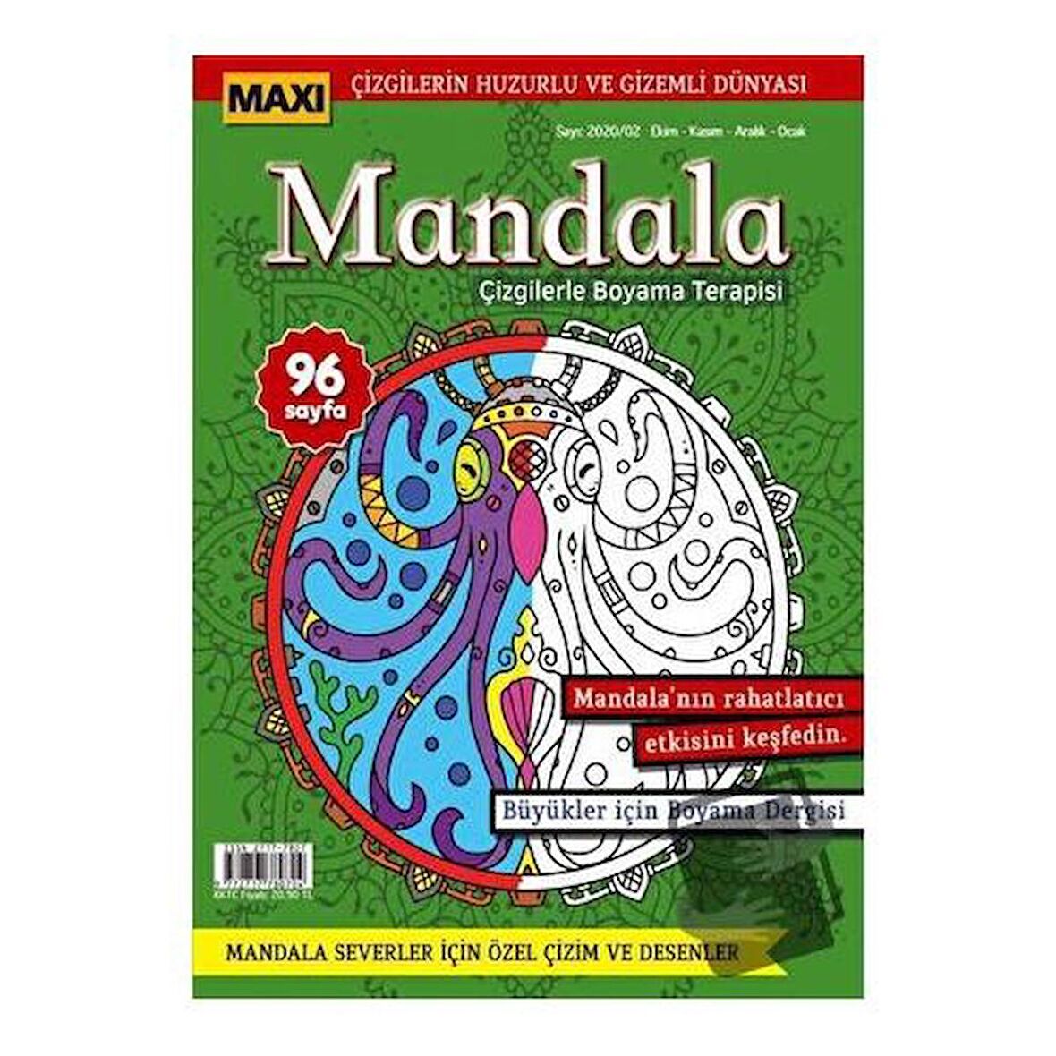 Maxi Mandala Çizgilerle Boyama Terapisi 2