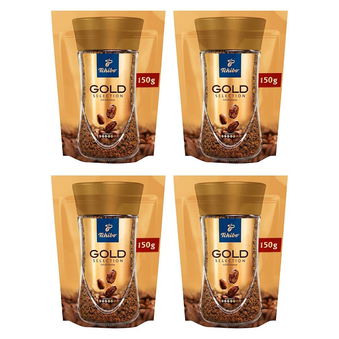 Tchibo Gold Selection Çözünebilir Kahve Ekonomik Paket 150 Gr x 4 Adet