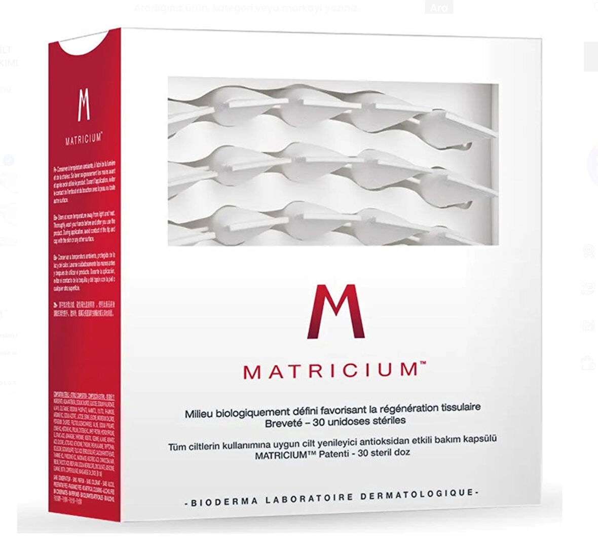 Bioderma Matricium Cilt Bakım Kapsülü 30 x 1 ml