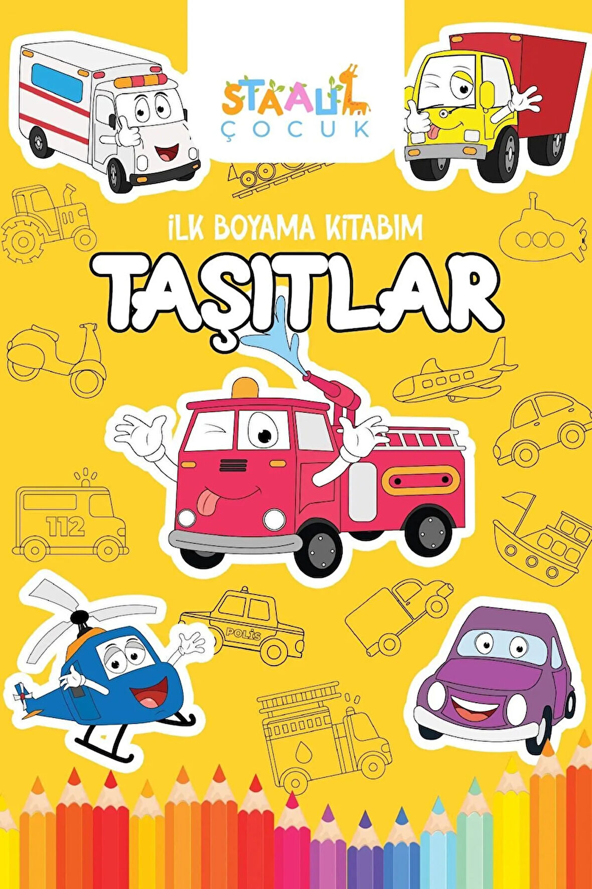 Ilk Boyama Kitabım - Taşıtlar (BÜYÜK RESİMLİ BOYAMA KİTABI)