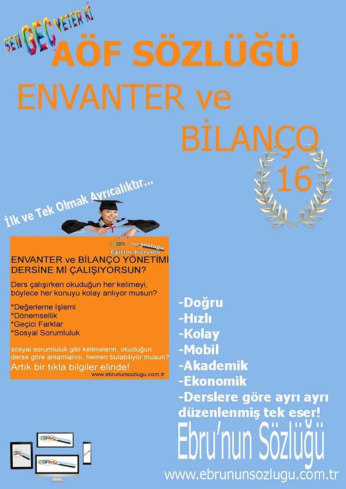AÖF İİBF Ebrunun Sözlüğü Envanter ve Bilanço-E Sözlük