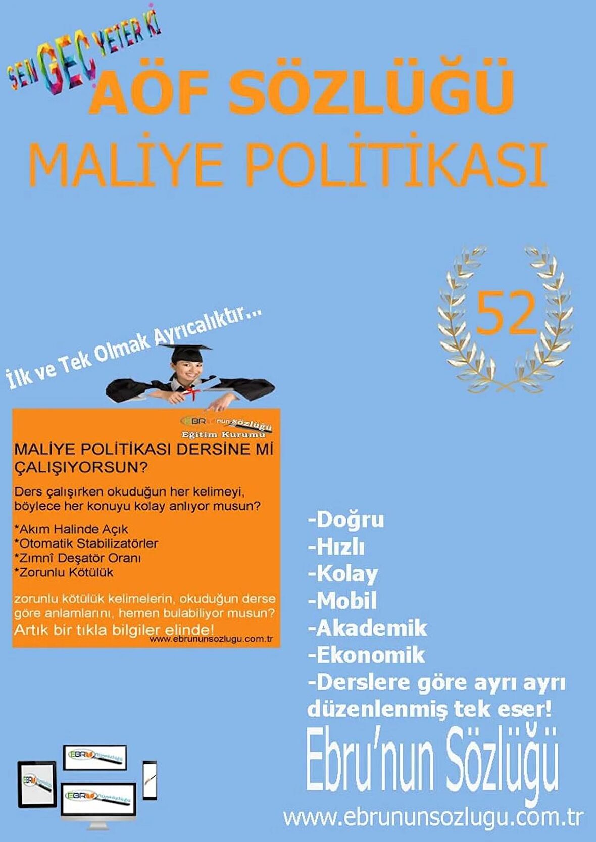 AÖF İİBF Ebrunun Sözlüğü-Maliye Politikası E Sözlük