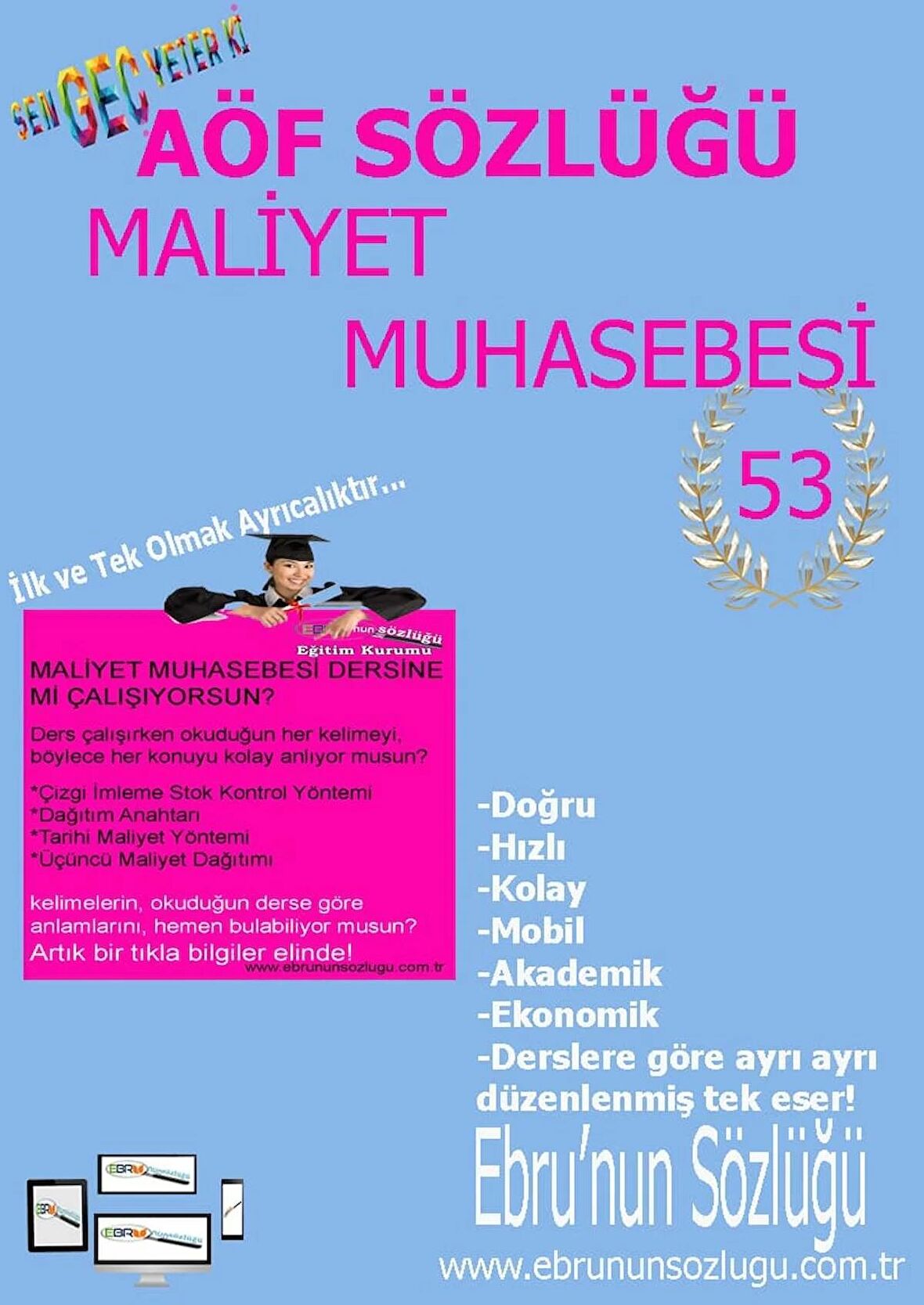 AÖF İİBF Ebrunun Sözlüğü-Maliyet Muhasebesi E Sözlük