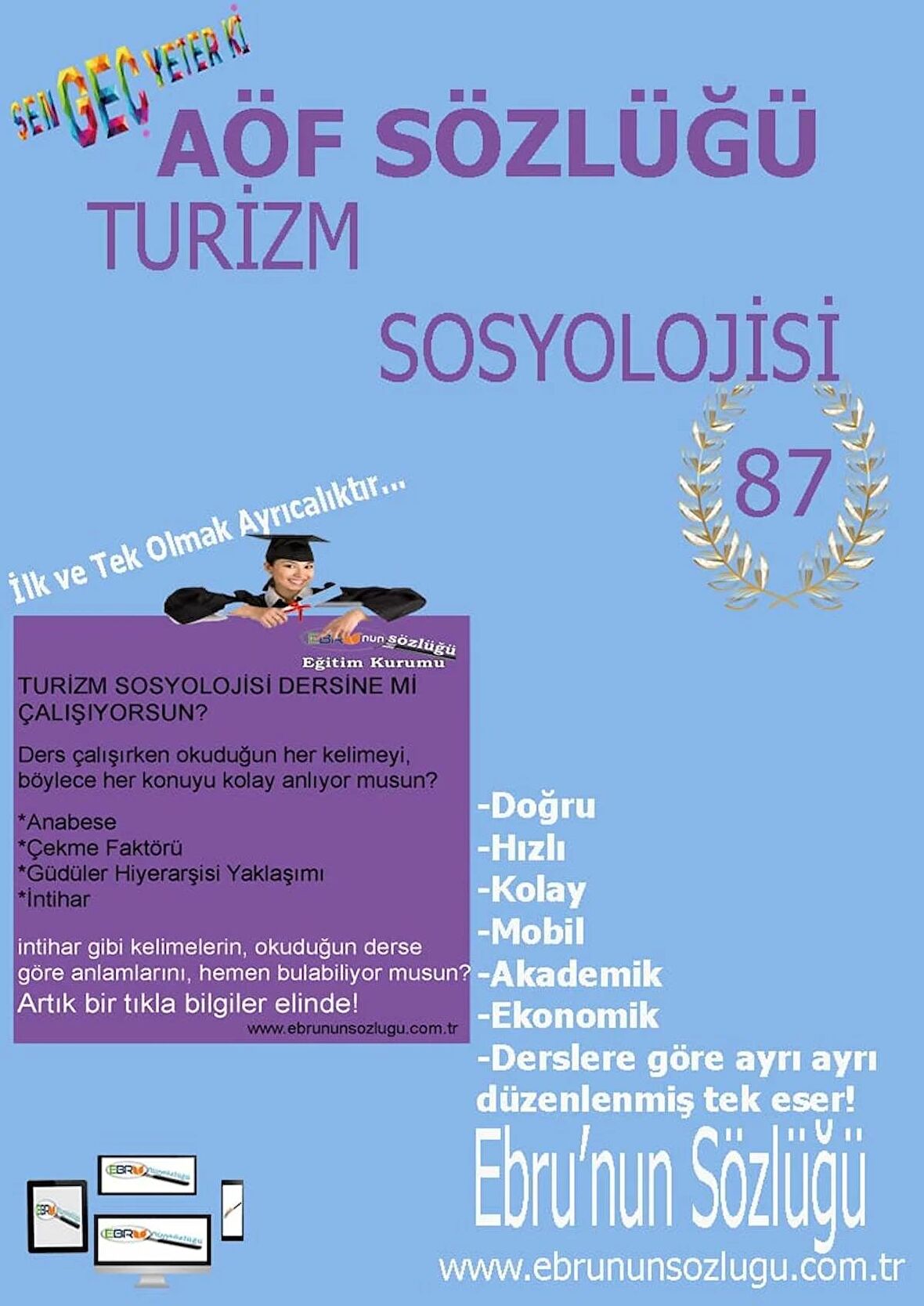 AÖF İİBF Ebrunun Sözlüğü-Turizm Sosyolojisi E Sözlük