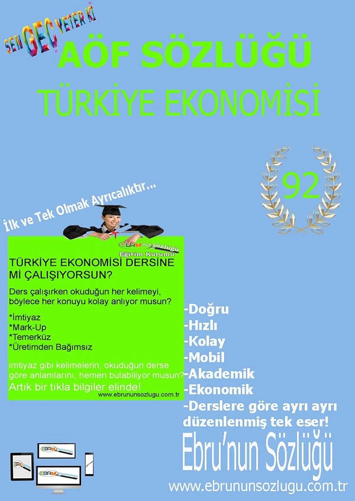 AÖF İİBF Ebrunun Sözlüğü-Türkiye Ekonomisi E Sözlük