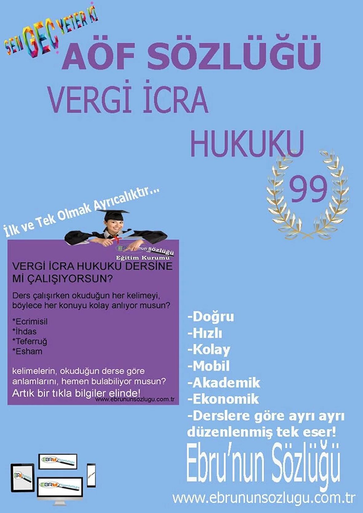 AÖF İİBF Ebrunun Sözlüğü-Vergi İcra Hukuku E Sözlük