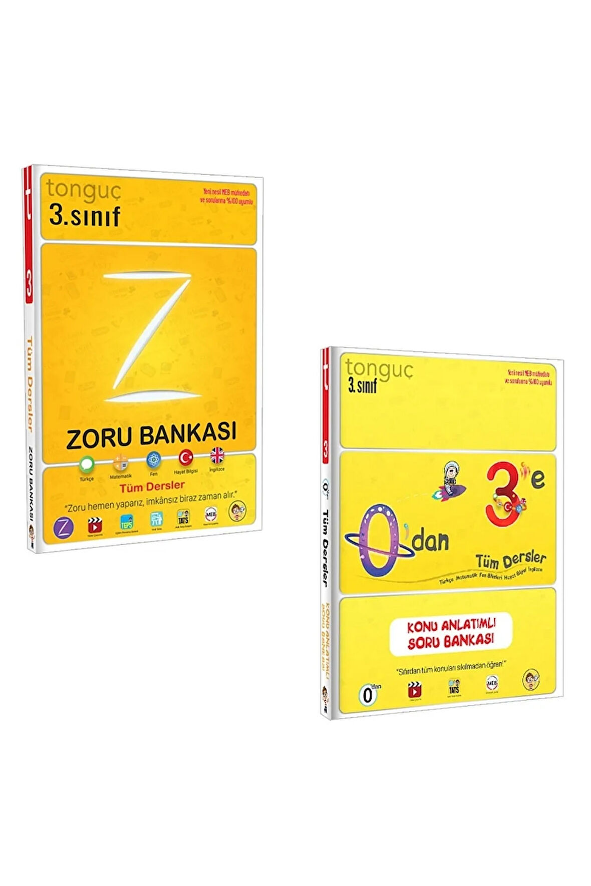 3. Sınıf Tüm Dersler Zoru Bankası + 0'dan 3'e Konu Anlatımlı Soru Bankası