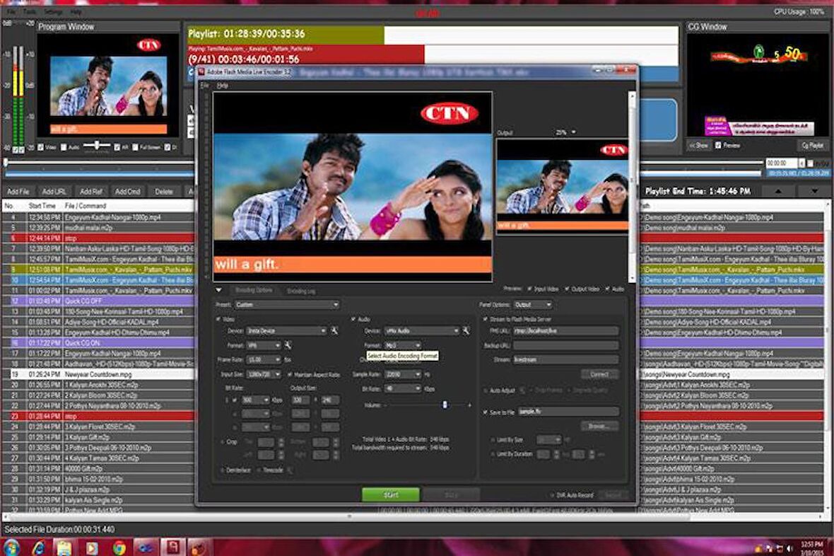 Indytek Insta Playout Web Tv Kanalı Video  Yayın Akış Yazılımı