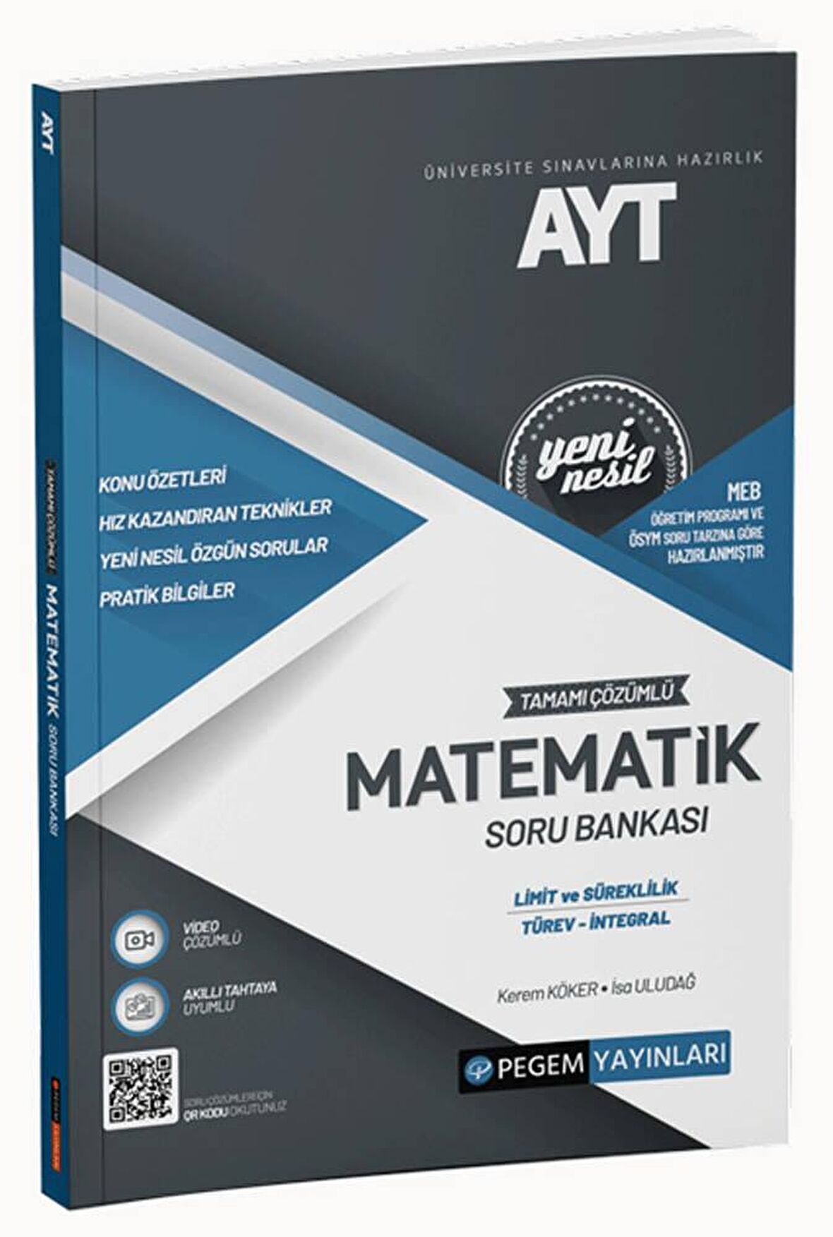 Pegem Akademi 2022 AYT Tamamı Çözümlü Matematik (Limit-Türev-İntegral) Soru Bankası