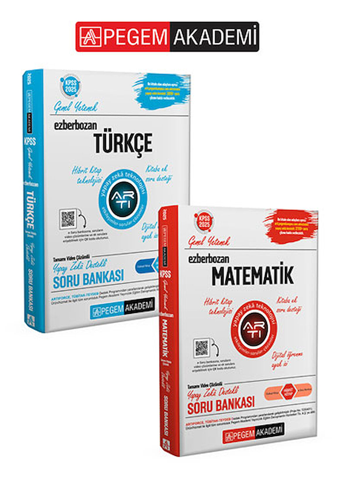 Pegem Akademi 2025 Kpss Genel Yetenek Türkçe+Matematik Ezberbozan Soru Bankası Seti(2 Kitap)