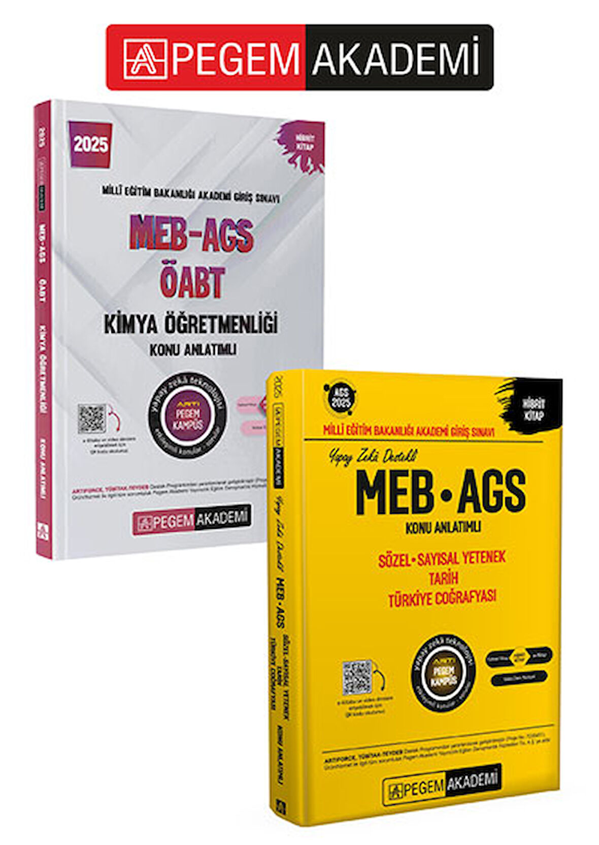 PEGEM AKADEMİ 2025 KPSS ÖABT Kimya Konu Anlatımlı + 2025 MEB - AGS Konu Anlatımlı Sözel Sayısal Yete