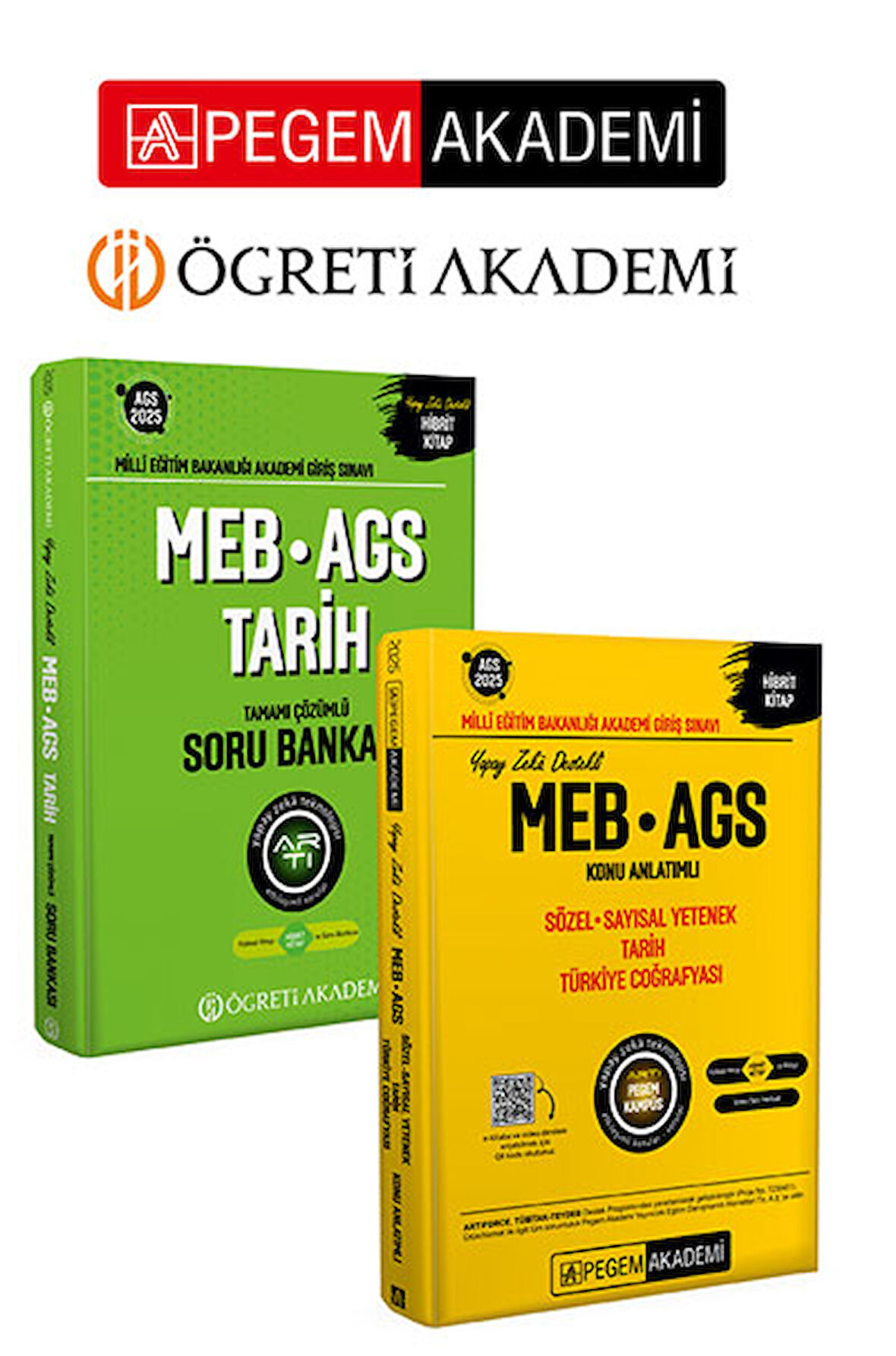 PEGEM AKADEMİ 2025 MEB-AGS Konu Anlatımlı Sözel Sayısal Yetenek Tarih Türkiye Coğrafyası + 2025 MEB-