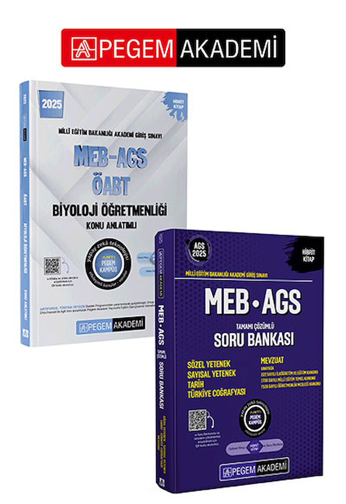 PEGEM AKADEMİ 2025 MEB-AGS-ÖABT Biyoloji Öğretmenliği Konu Anlatımlı + 2025 MEB-AGS Soru Bankası Tam