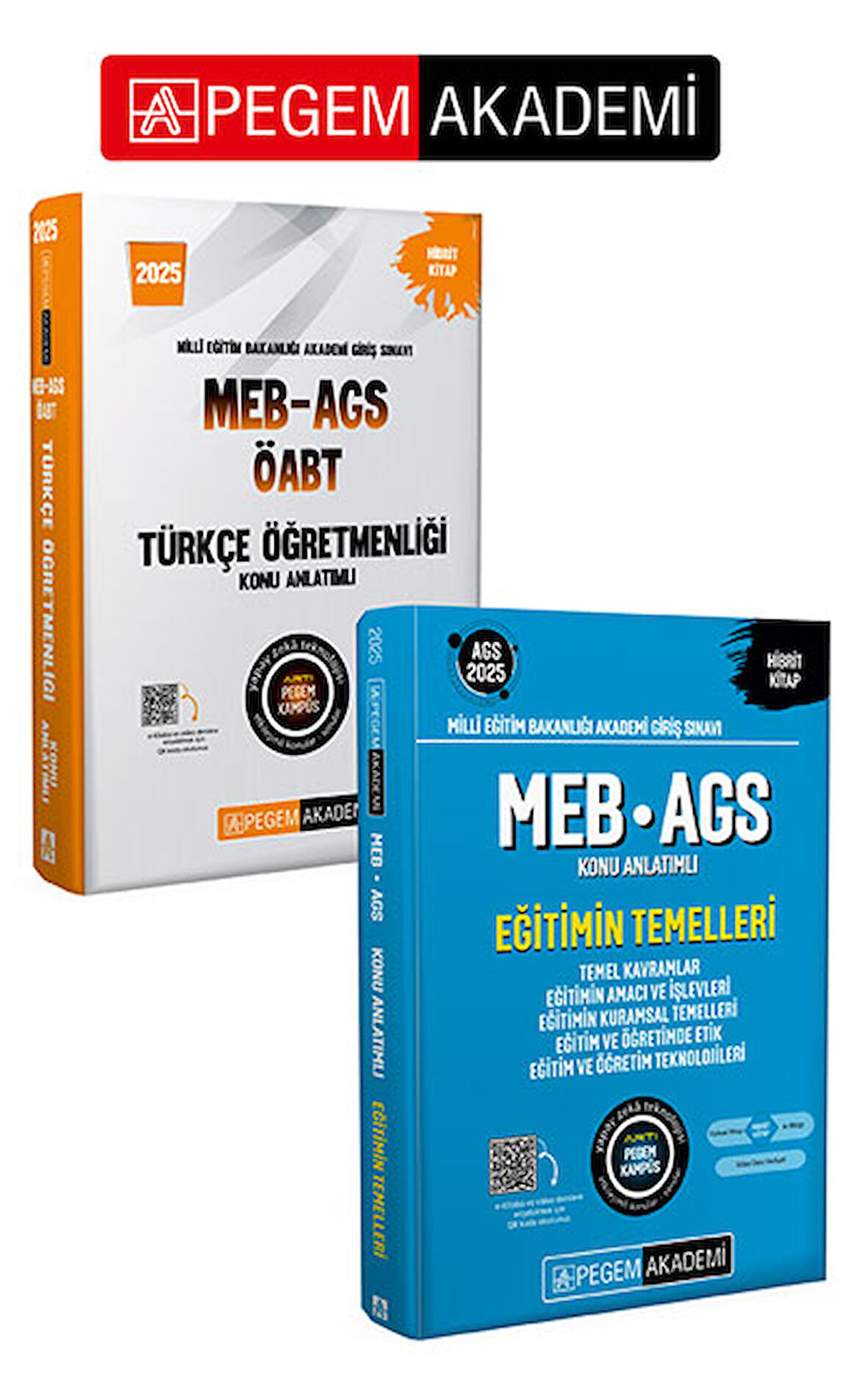 PEGEM AKADEMİ 2025 MEB-AGS-ÖABT Türkçe Öğretmenliği Konu Anlatımlı + 2025 MEB-AGS Eğitimin Temelleri
