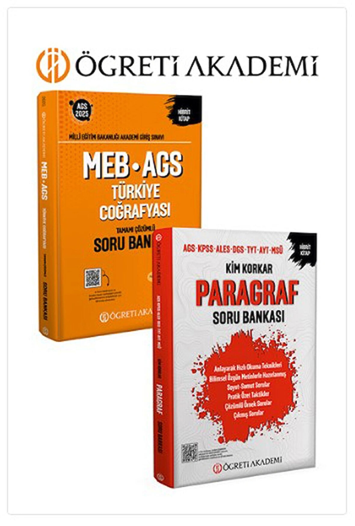 PEGEM AKADEMİ Kim Korkar Paragraf Soru Bankası AGS KPSS ALES DGS TYT AYT MSÜ  + 2025 MEB-AGS Soru Ba
