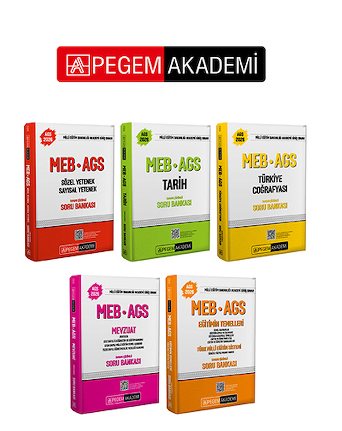 PEGEM AKADEMİ 2026 MEB-AGS Soru Bankası Seti Tamamı Çözümlü (5.Kitap)