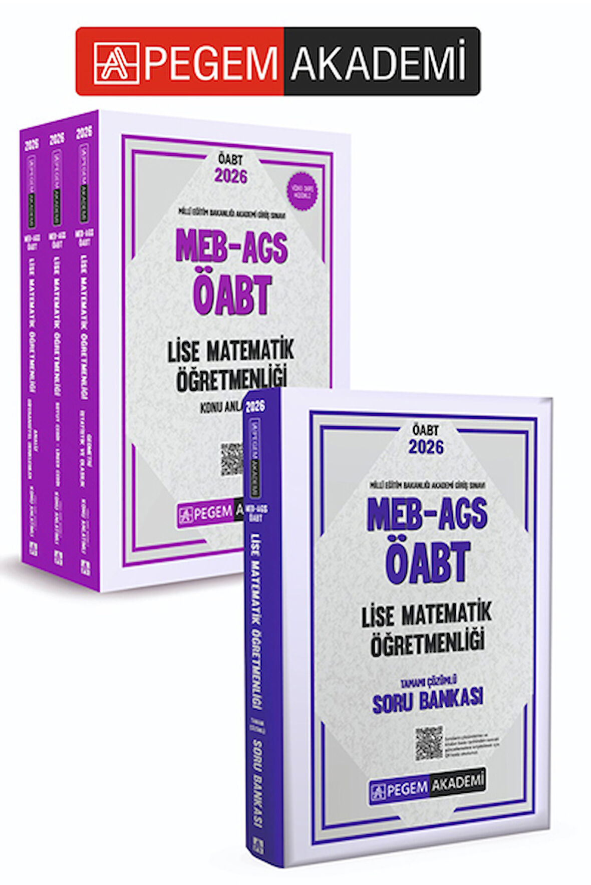 PEGEM AKADEMİ  2026 MEB AGS ÖABT Lise Matematik Öğretmenliği Konu Anlatımlı (3 kitap) + 2026 MEB AGS