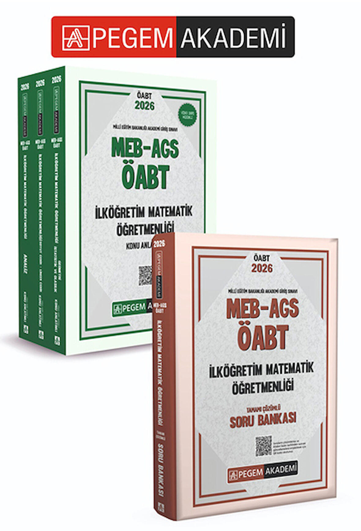 PEGEM AKADEMİ 2026 MEB AGS ÖABT İlköğretim Matematik Konu Anlatımlı (3 Kitap) + 2026 MEB AGS ÖABT İl