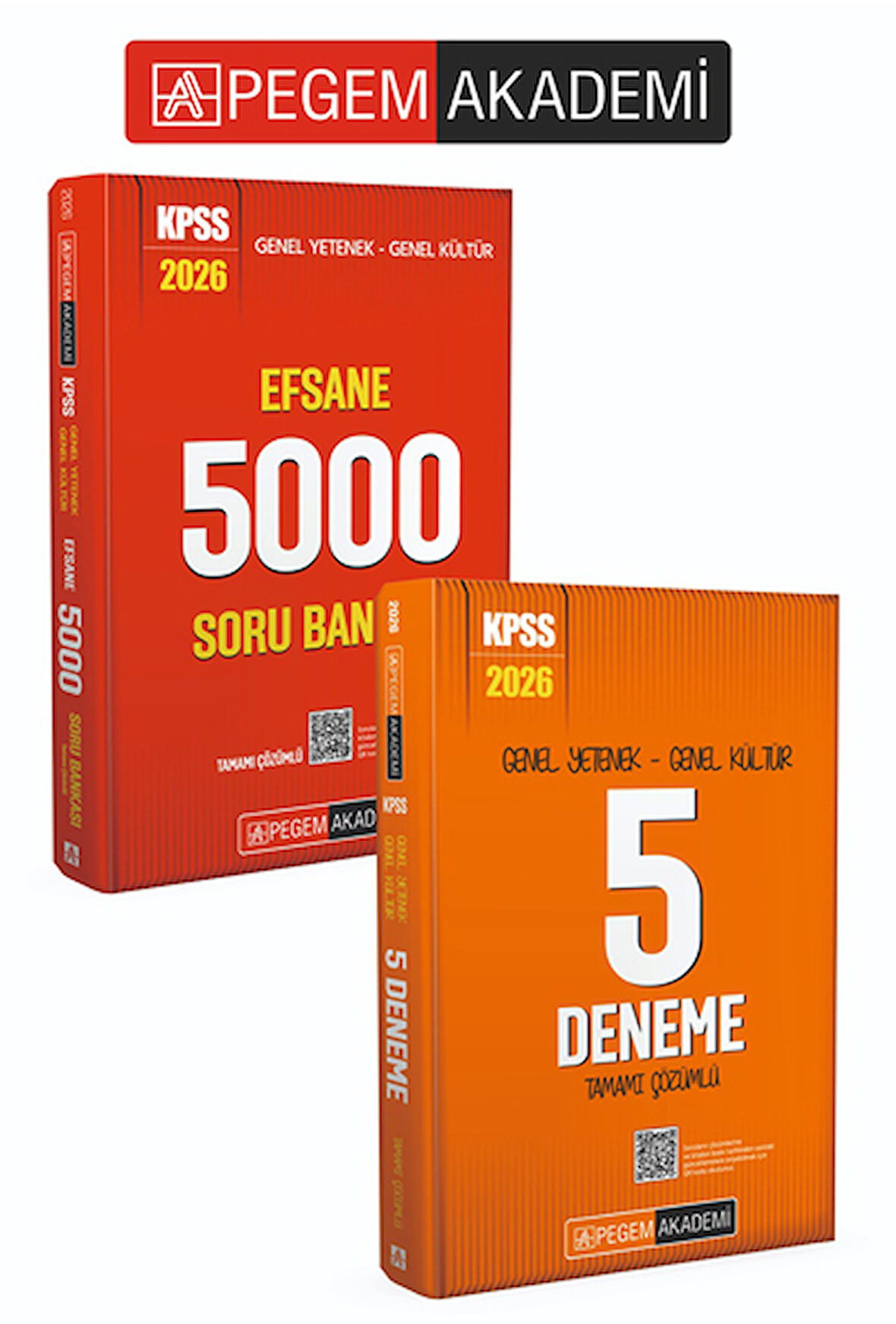 PEGEM AKADEMİ 2026 KPSS Genel Yetenek Genel Kültür Efsane 5000 Tamamı Çözümlü Soru Bankası +  2026 K