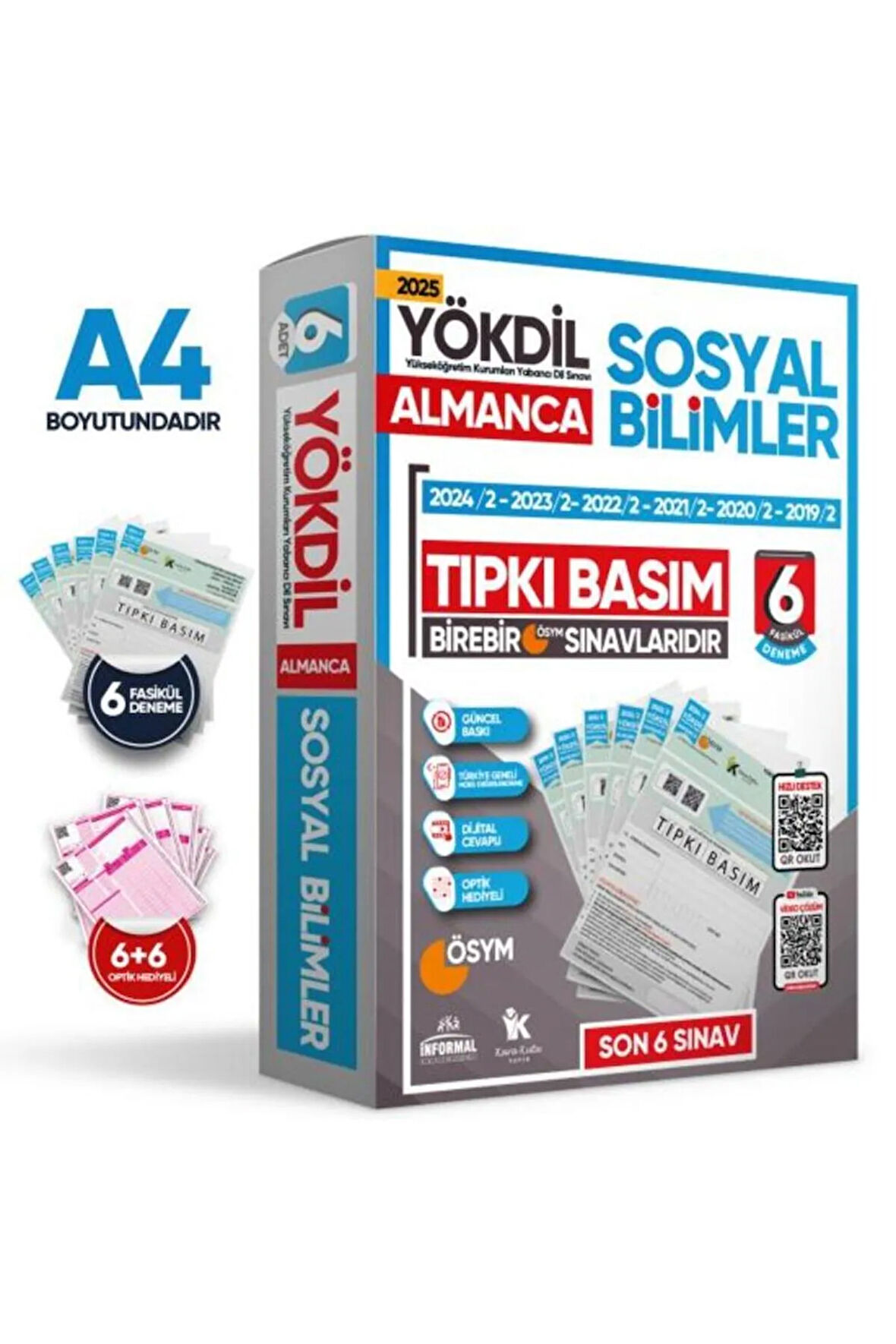 2025 YÖKDİL Almanca SOSYAL BİLİMLER ÖSYM Çıkmış Soru Tıpkı Basım 6lı Deneme Paketi Türkiye Geneli