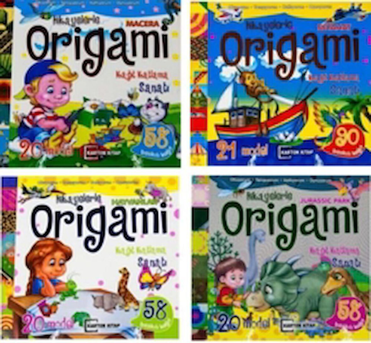 Origami Çocuklar İçin (4 Kitap Takım)