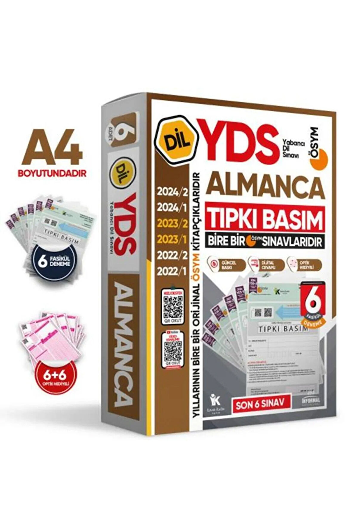 2025 YDS Almanca ÖSYM Tıpkı Basım Çıkmış Soru Deneme Paketi 6lı Fasikül SETİ