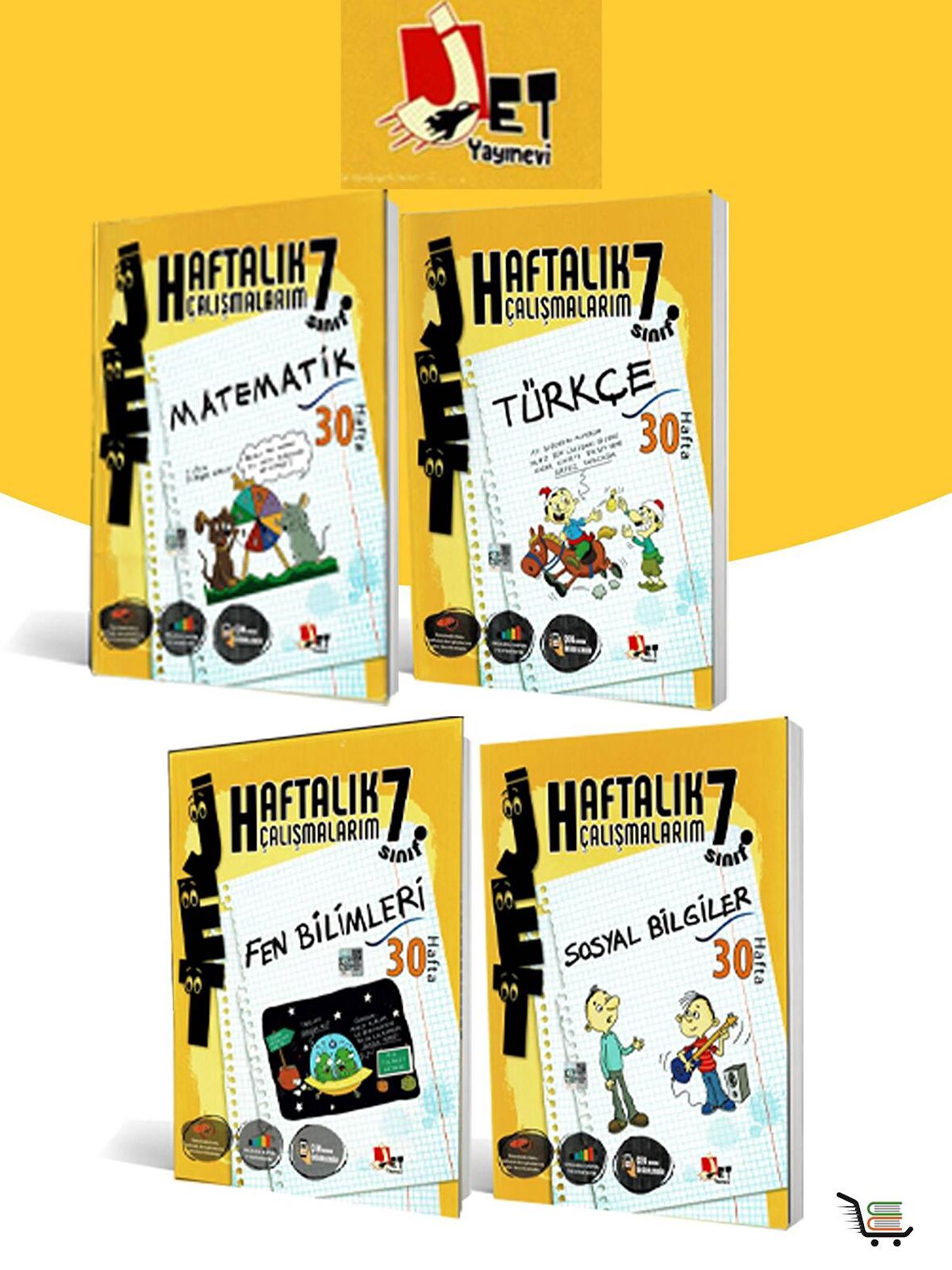 Jet Yayınları 7.Sınıf Haftalık Çalışma Seti 4 Kaynak
