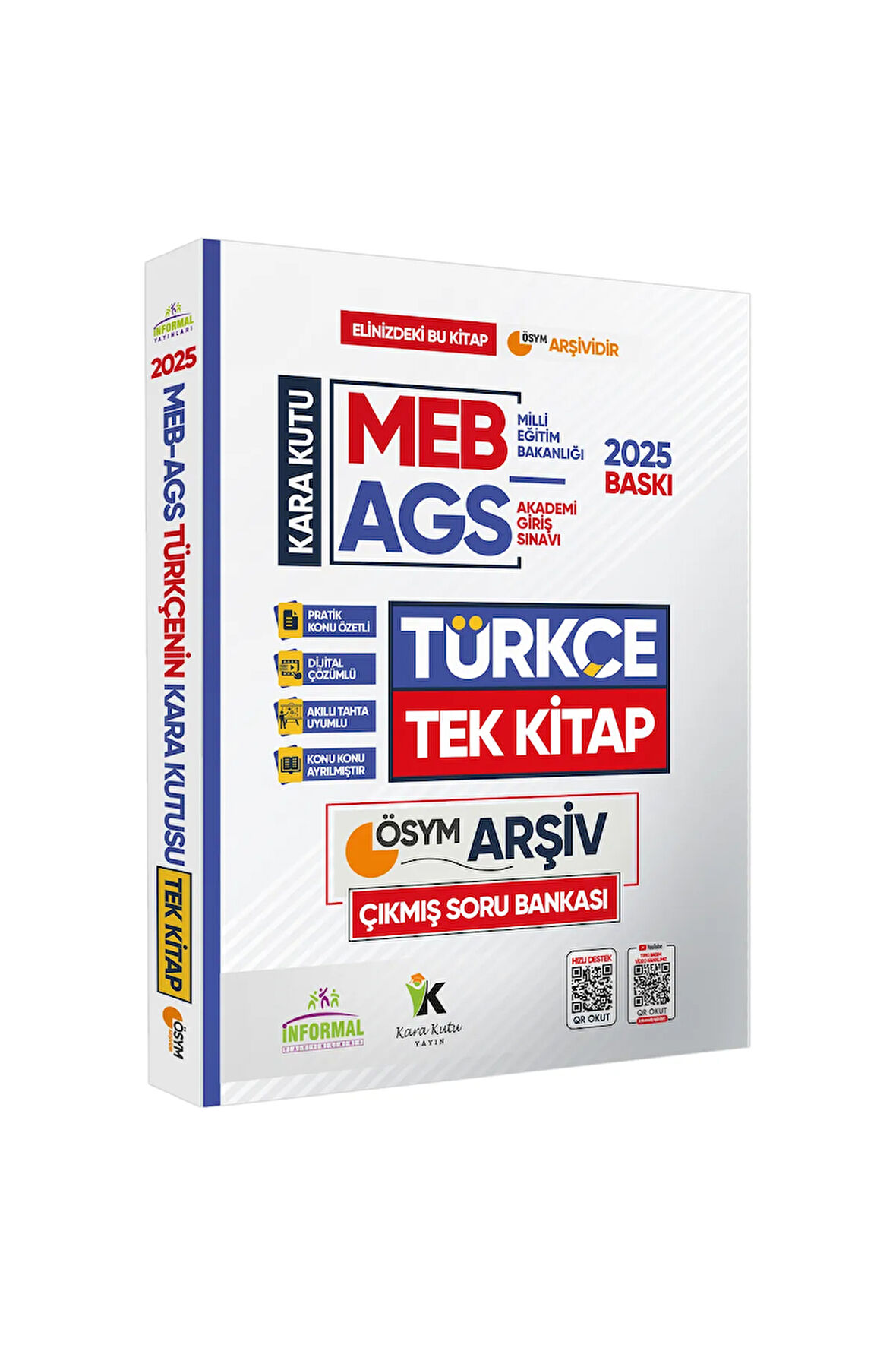 2025 MEB-AGS Türkçenin Kara Kutusu TEK KİTAP ÖSYM Çıkmış Soru Bankası Konu Özetli Video/PDF Çözümlü