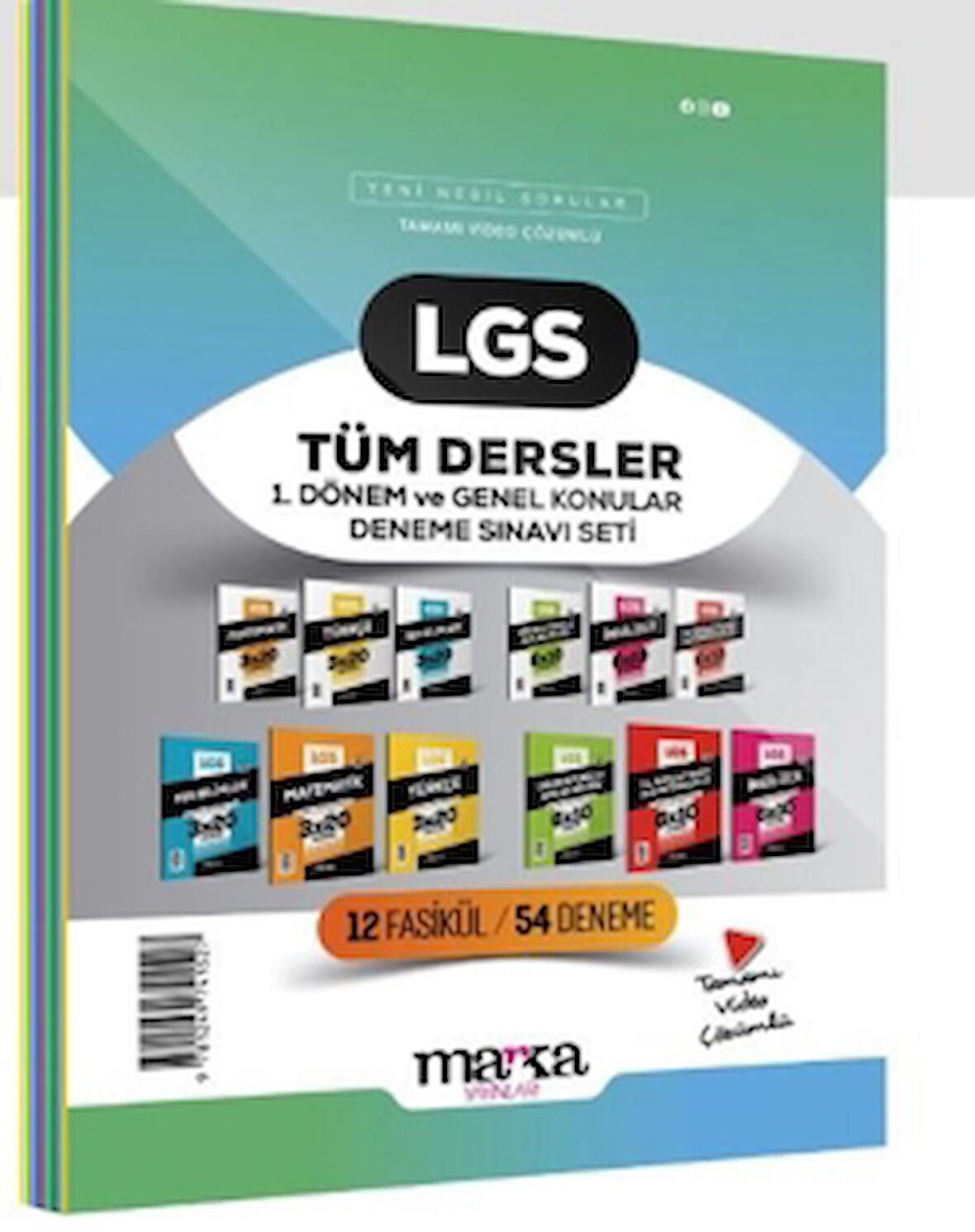 2024 LGS 1. Dönem ve Genel Konular Tüm Dersler Deneme Sınavı Seti 12 Fasikül 54 Deneme