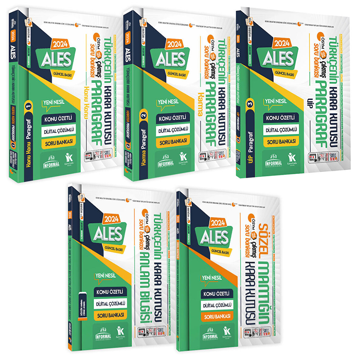 2024 ALESin Kara Kutusu TÜRKÇE 5li ALTIN SET Konu Özetli Çözümlü ÖSYM ARŞİV Çıkmış Soru Bankası