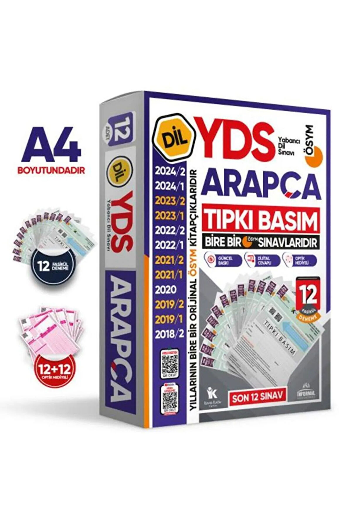 2025 YDS Arapça ÖSYM Tıpkı Basım Çıkmış Soru Deneme Paketi 12li Fasikül SETİ