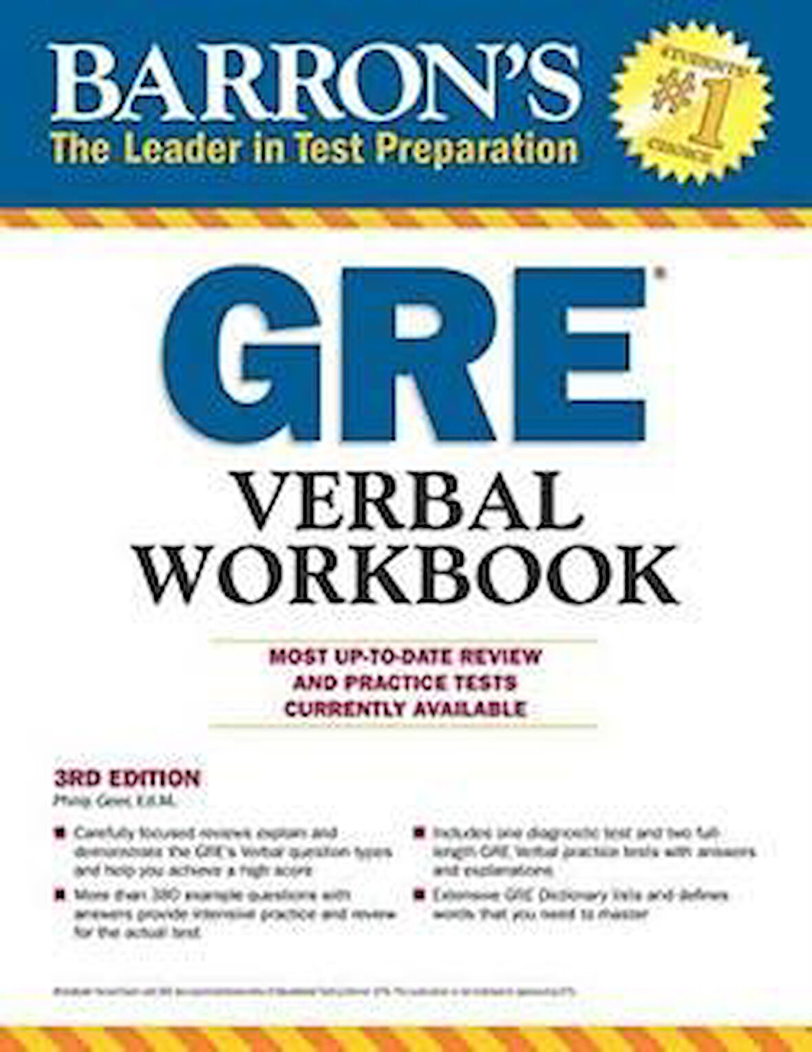 Barron's GRE Verbal Workbook (3Rd Ed) - Philip Geer. Ed M