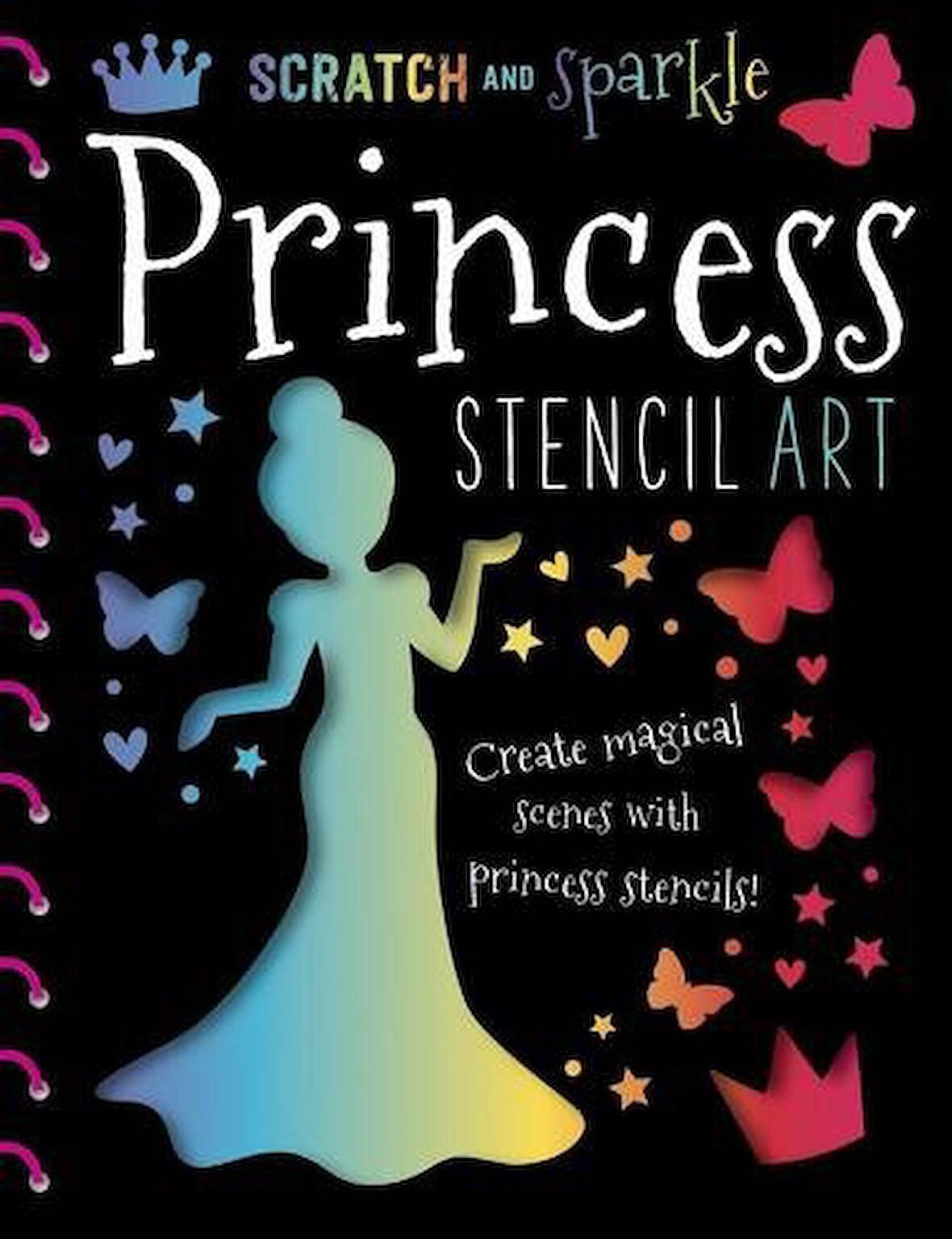 Scratch and Sparkle Princess Stencil Art