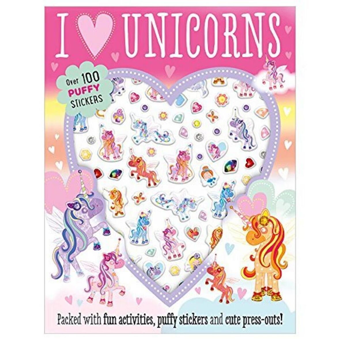 Puffy Stickers I Love Unicorns