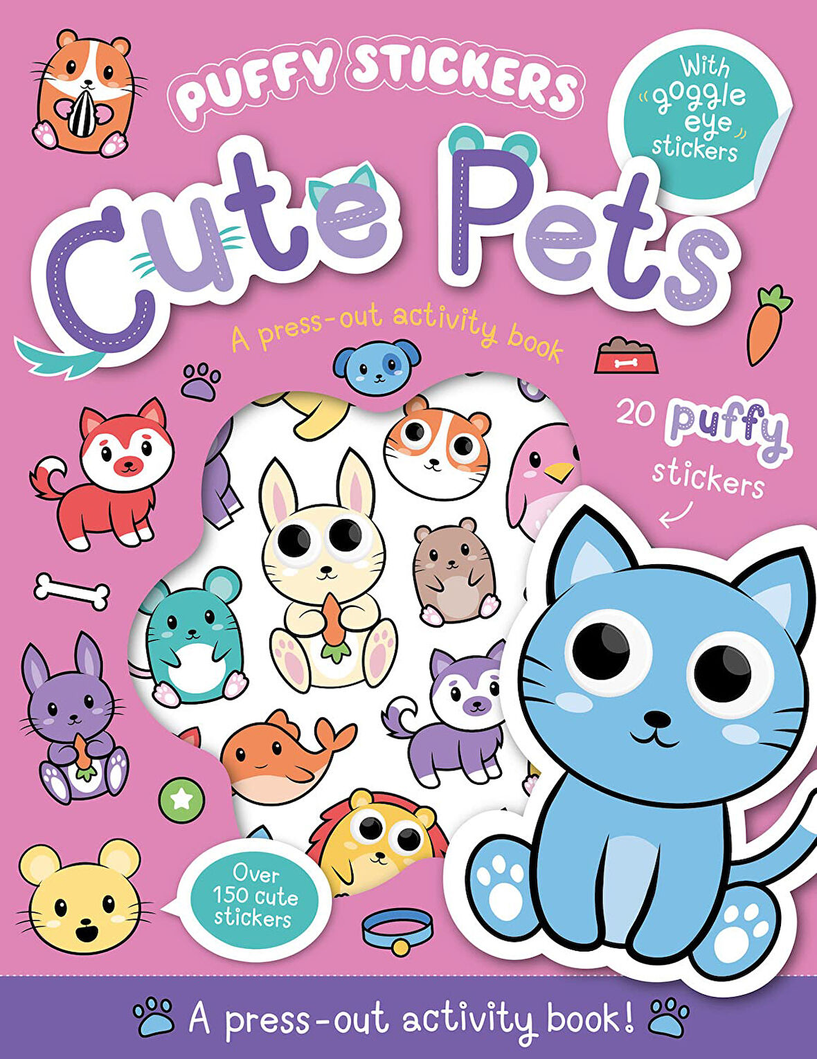 Imagine That - İngilizce Puffy Sticker Cute Pets Kitap