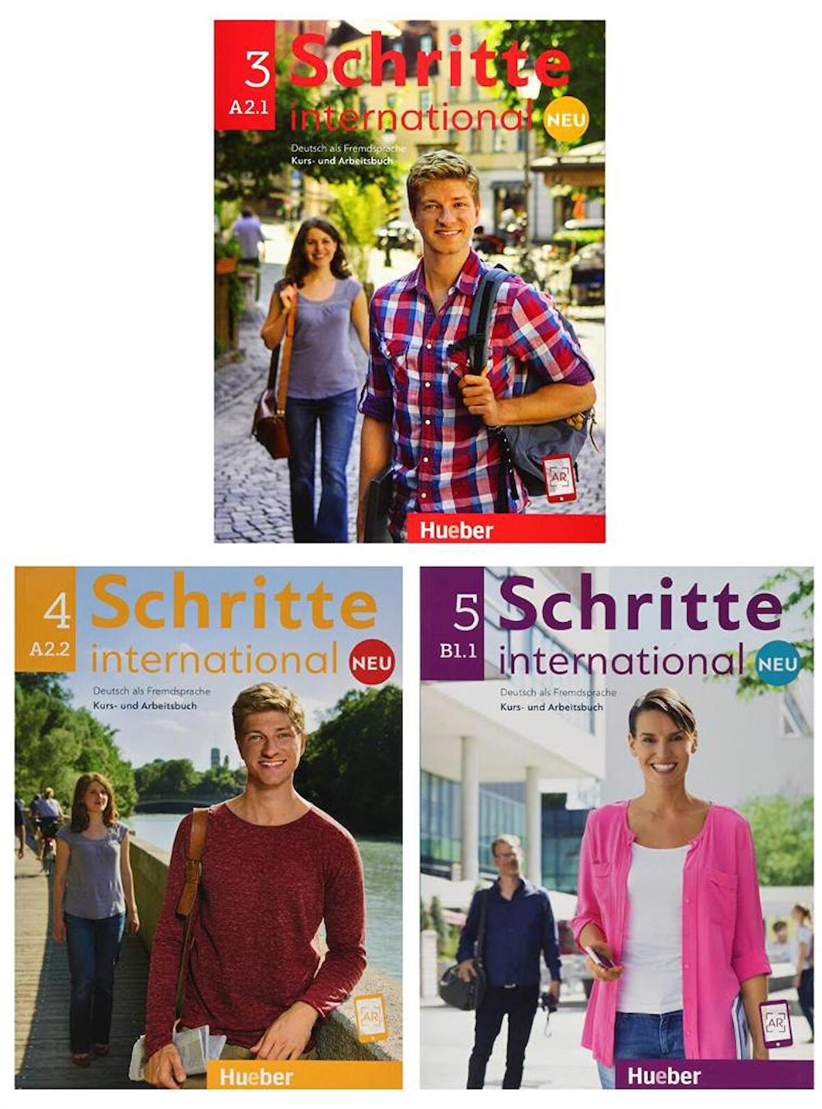 Schritte International Neu 3 ( A2.1 ) + Schritte International Neu 4 ( A2.2 ) + Schritte International Neu 5 ( B1.1 )