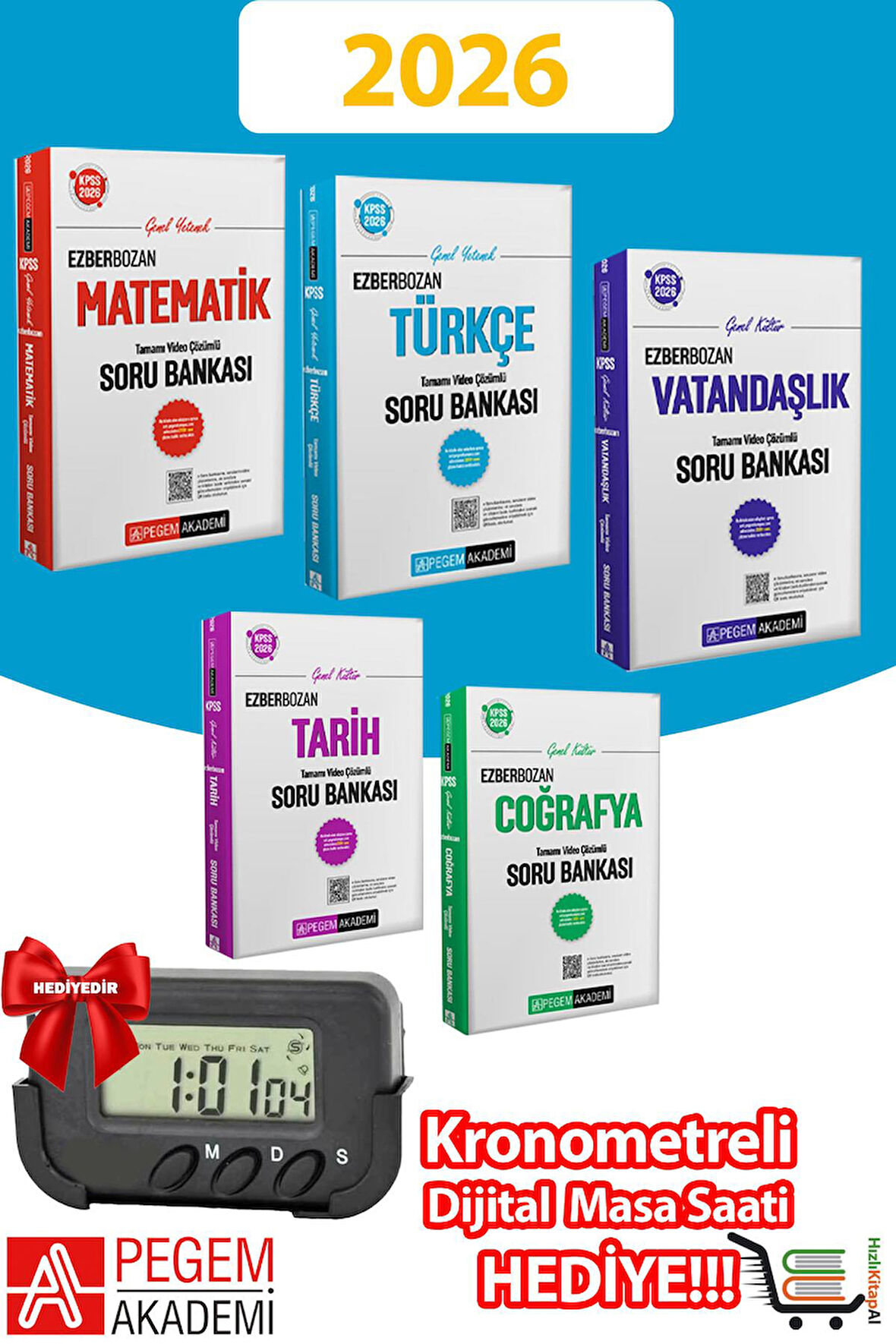 2026 KPSS Genel Kültür Genel Yetenek Soru Bankası Seti Hediyeli!