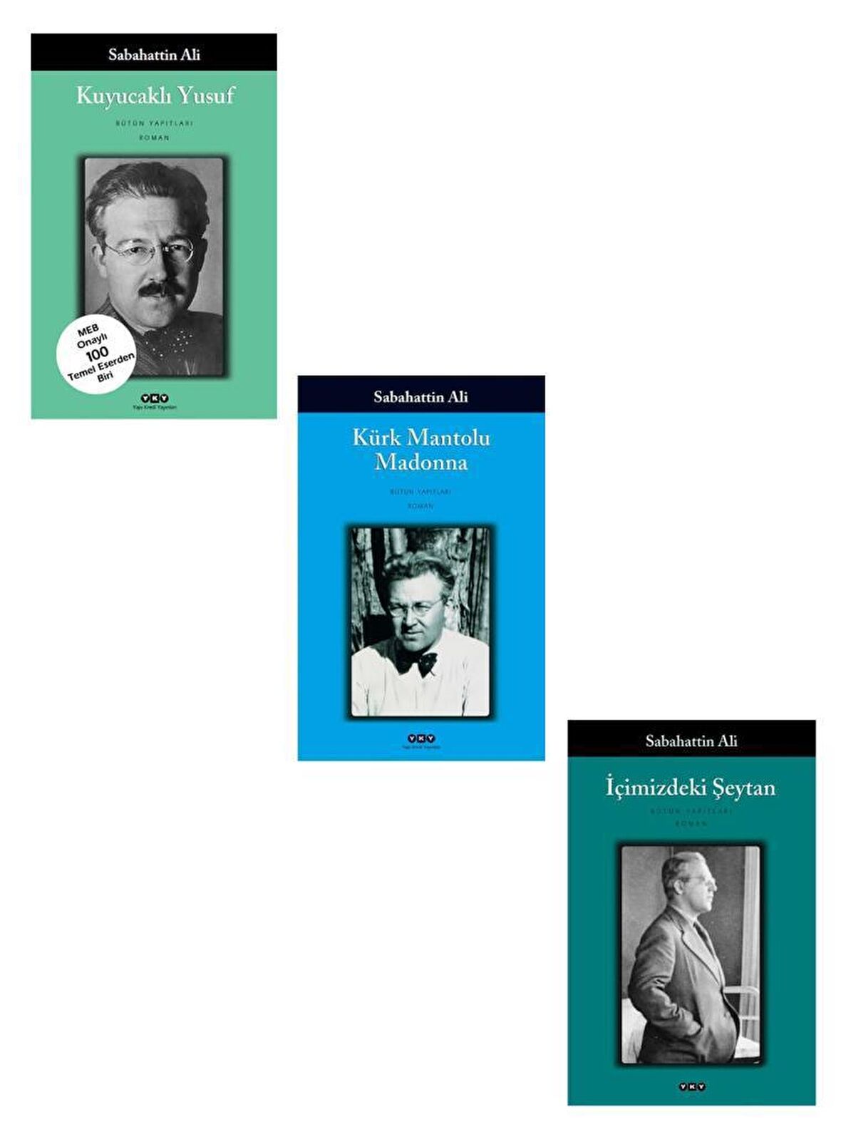 Kuyucaklı Yusuf + Kürk Mantolu Madonna + İçimizdeki Şeytan 3 Kitap
