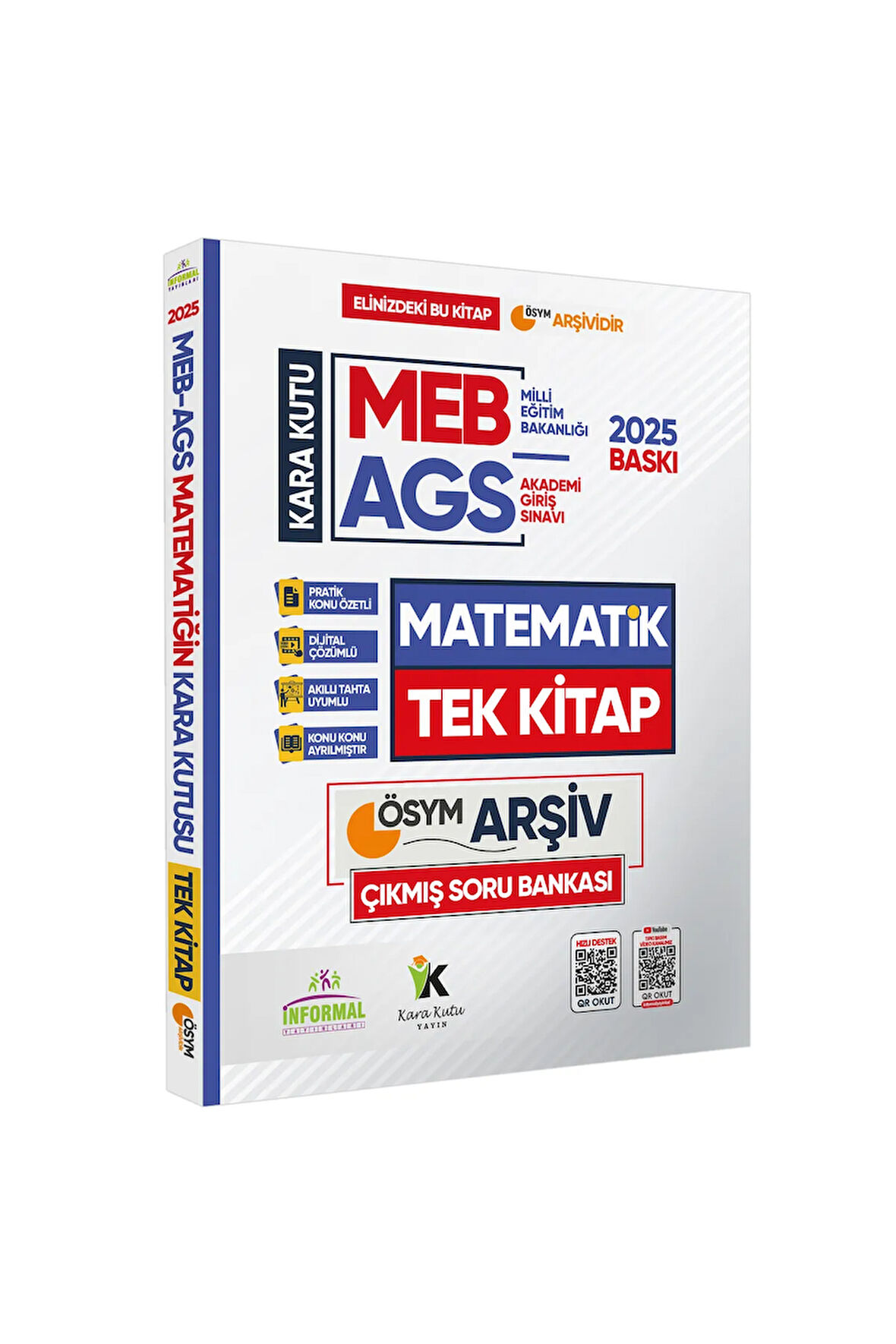 2025 Meb-ags Kara Kutu Matematik Tek Kitap Ösym Arşiv Çıkmış Soru Bankası K.özetli Dijital Çözümlü