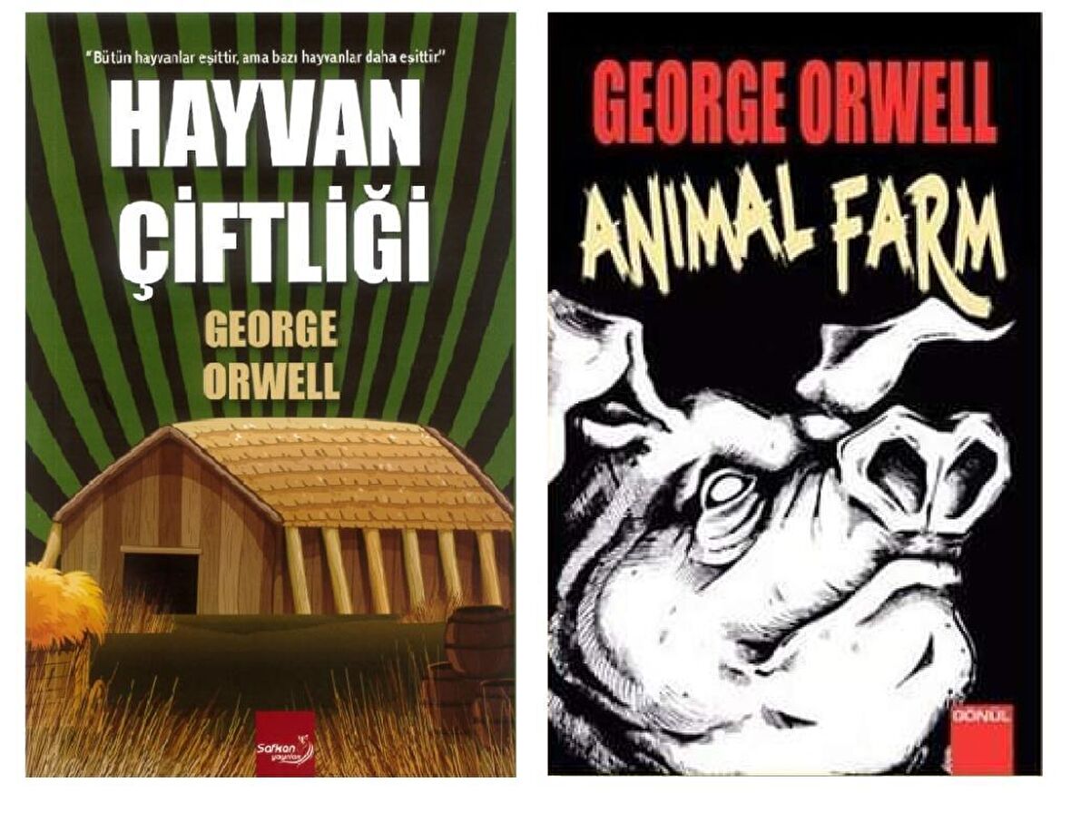 Safkan Hayvan Çiftliği Türkçe İngilizce 2 Kitap
