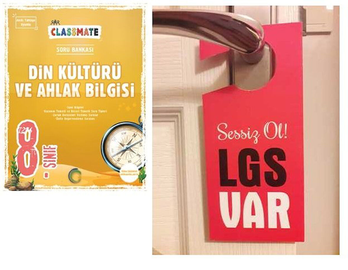 Okyanus 8.Sınıf LGS Classmate Din Kültürü  Soru Bankası + Hediye Kapı Askılık Uyarı Levha