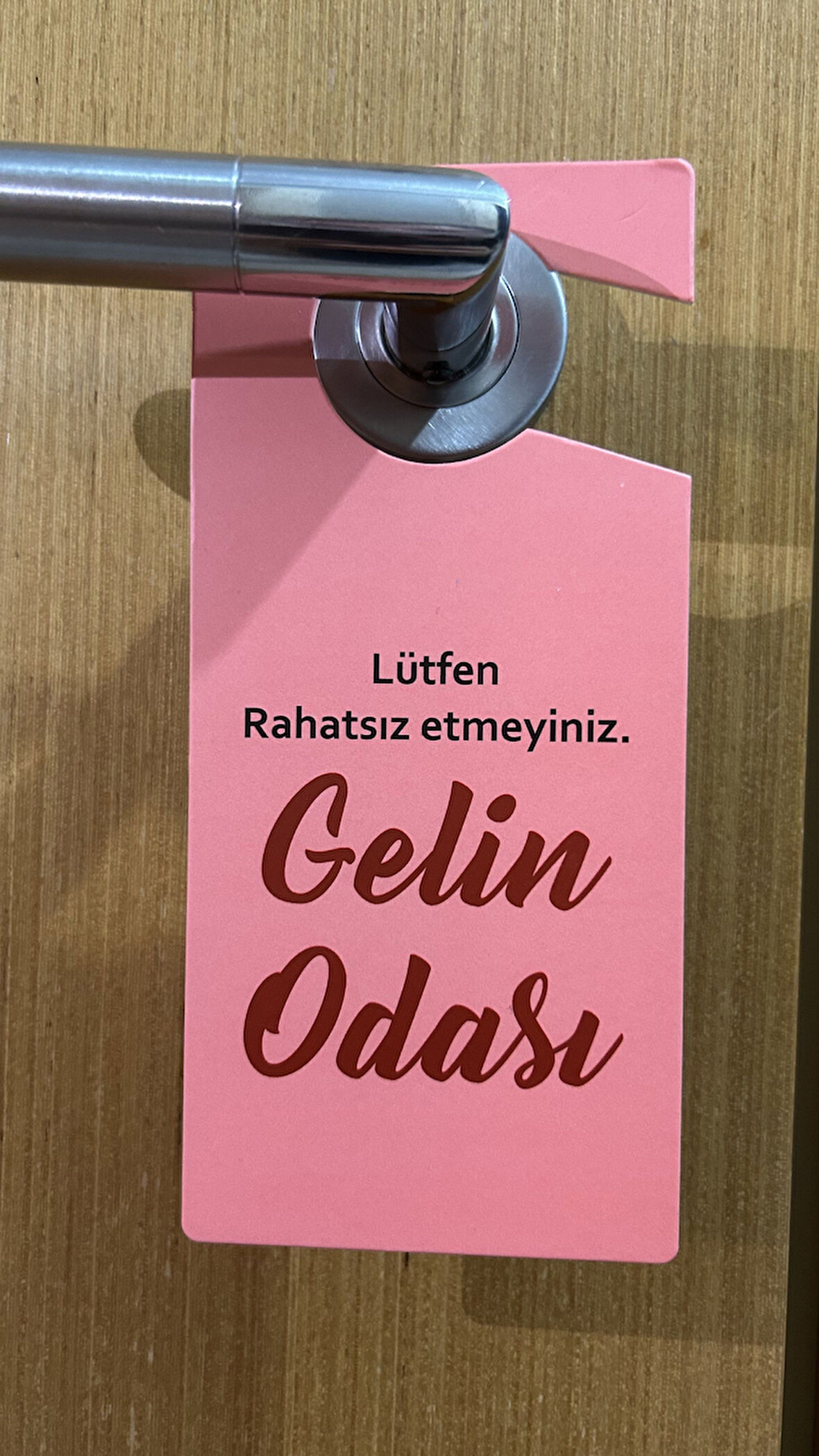 Gelin Evi Hediyelik Çeyiz Kapı Kol Askısı Lütfen Rahatsız Etmeyin Kapı Uyarı Levha -  ( 2 ADET)